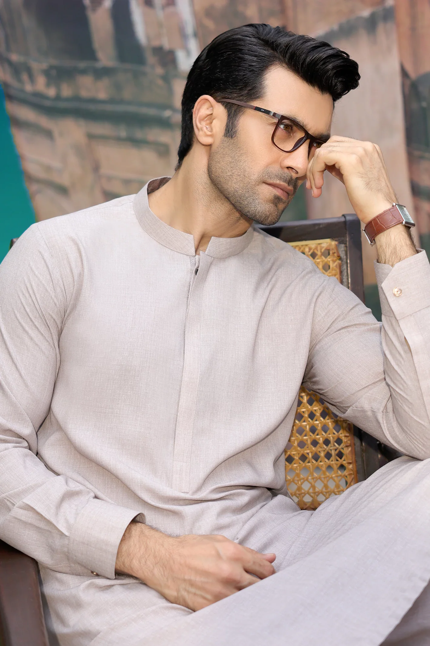 Beige Wash & Wear Shalwar Kameez - Image 5
