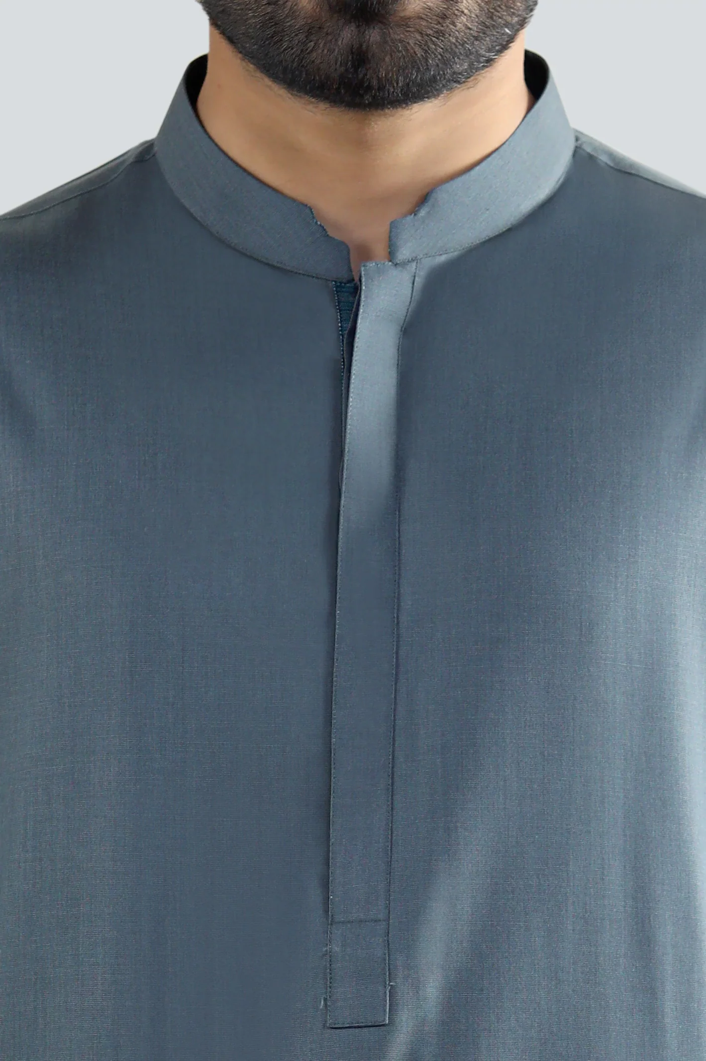 Grey Wash & Wear Kurta Pajama - Image 3