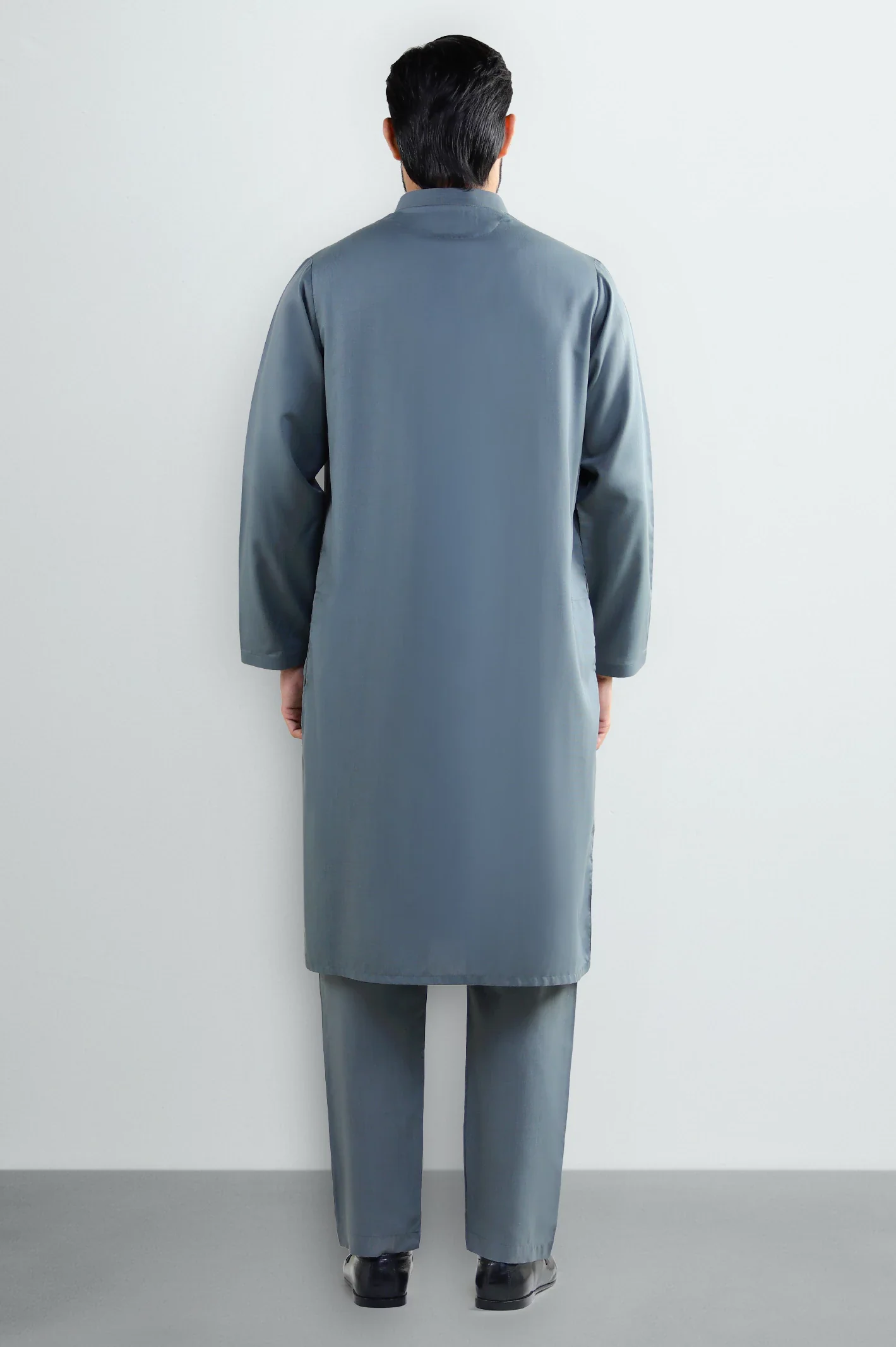 Grey Wash & Wear Kurta Pajama - Image 4
