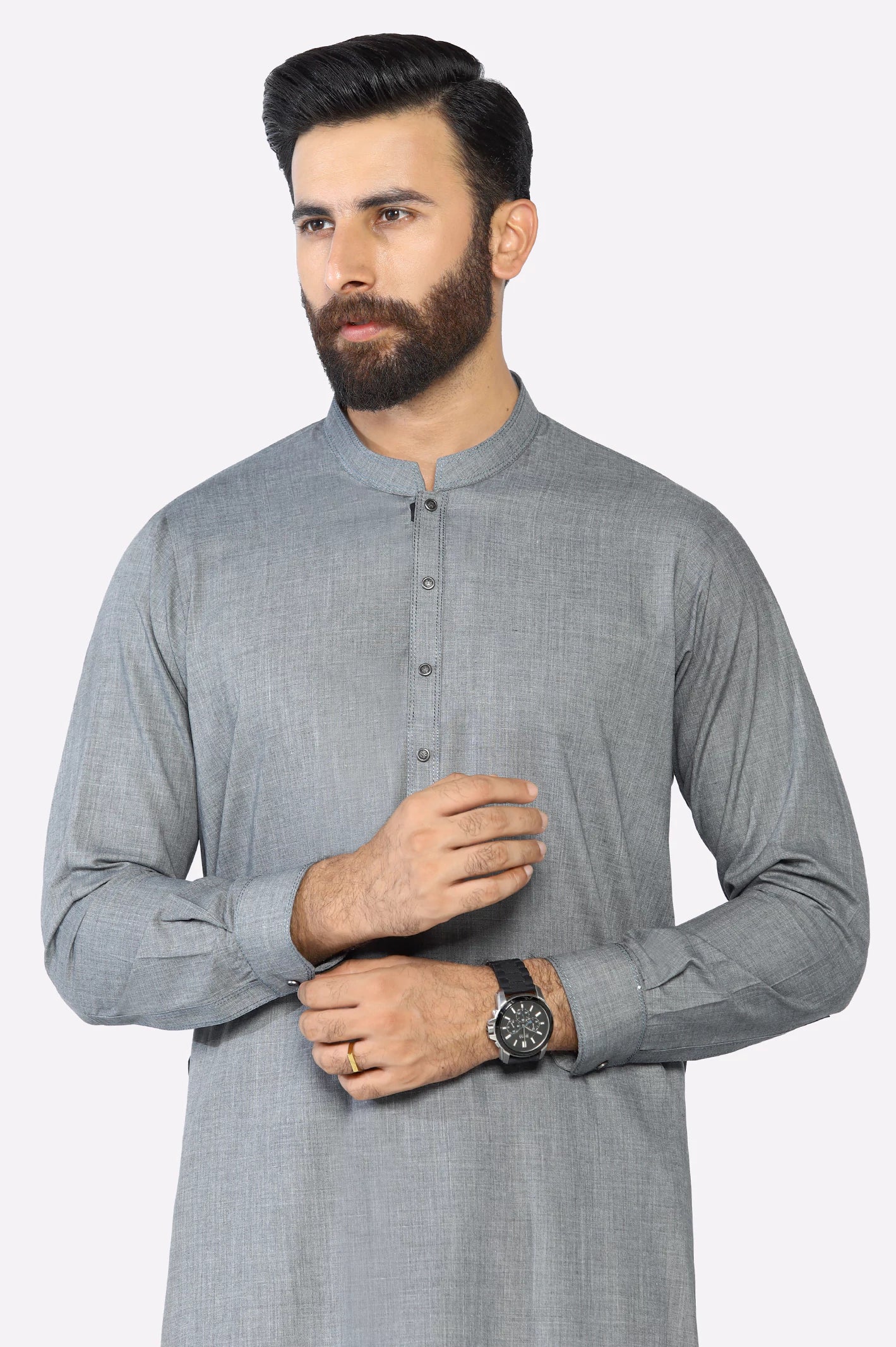 Gray Wash & Wear Shalwar Kameez