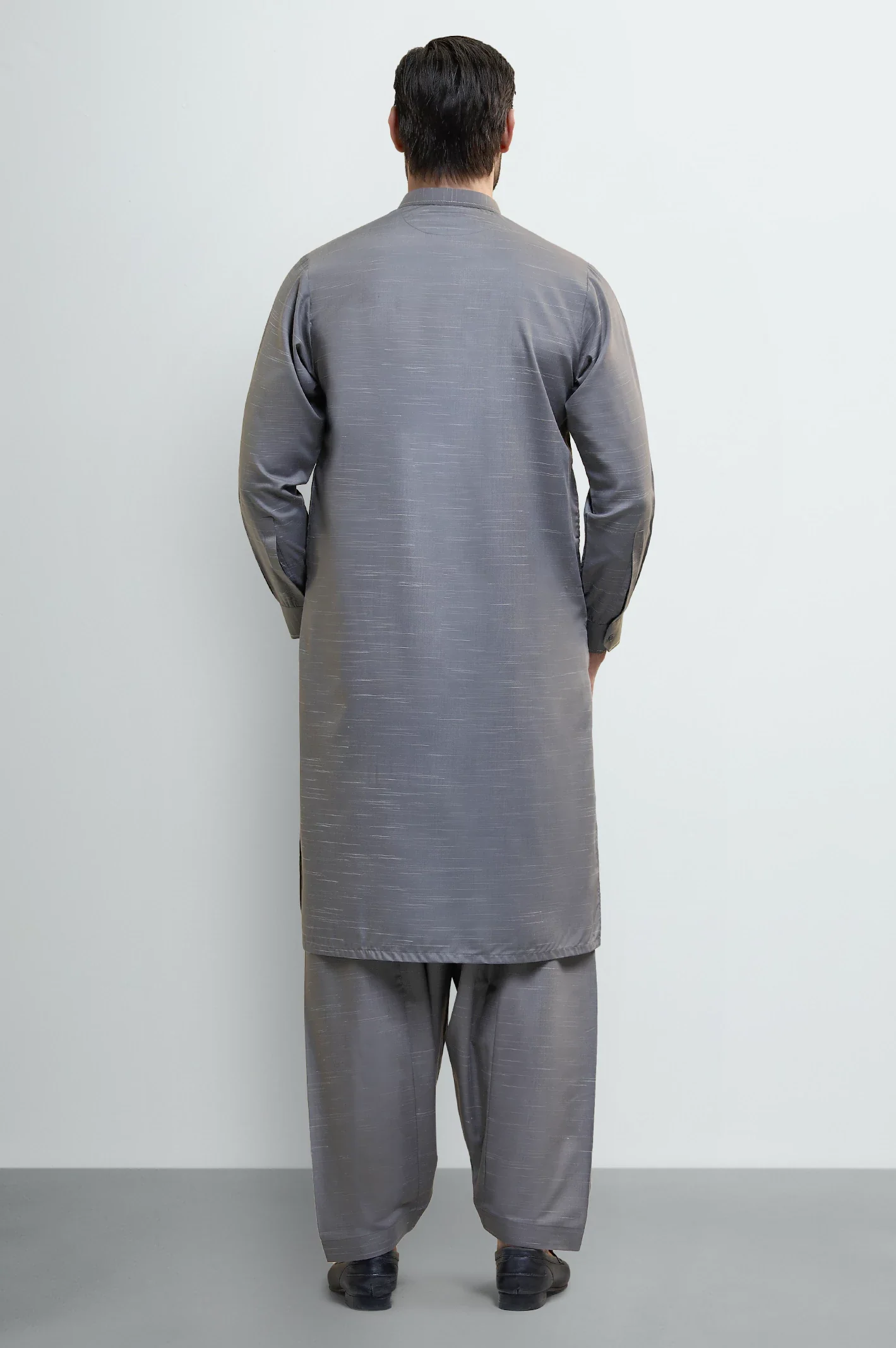 Dark Brown Wash & Wear Shalwar Kameez - Image 4