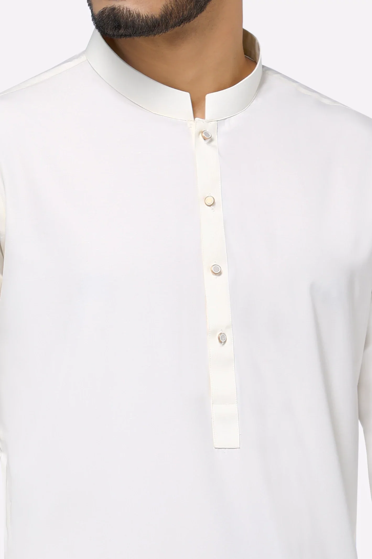 Cream Wash & Wear Shalwar Kameez - Image 3