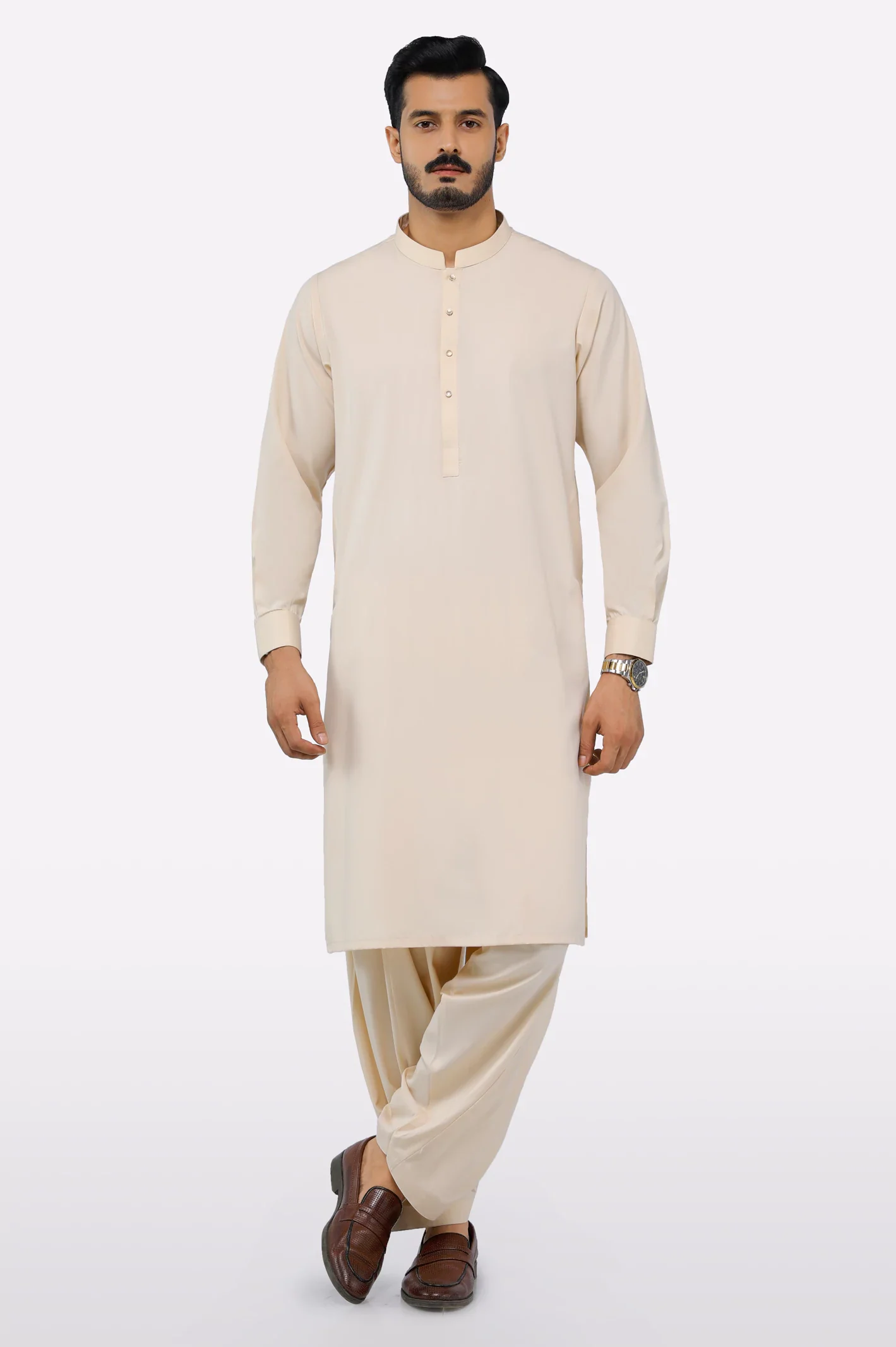 Fawn Wash & Wear Shalwar Kameez - Image 2