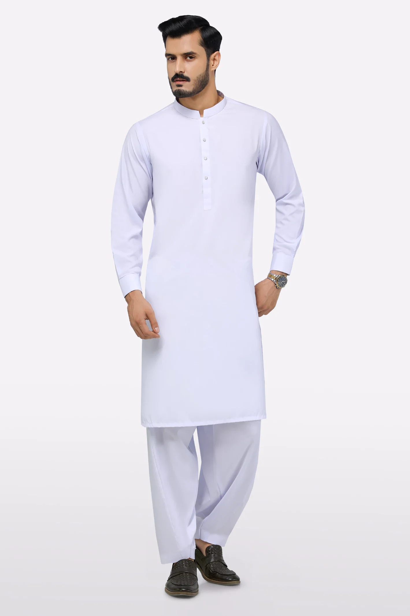 White Wash & Wear Shalwar Kameez - Image 2