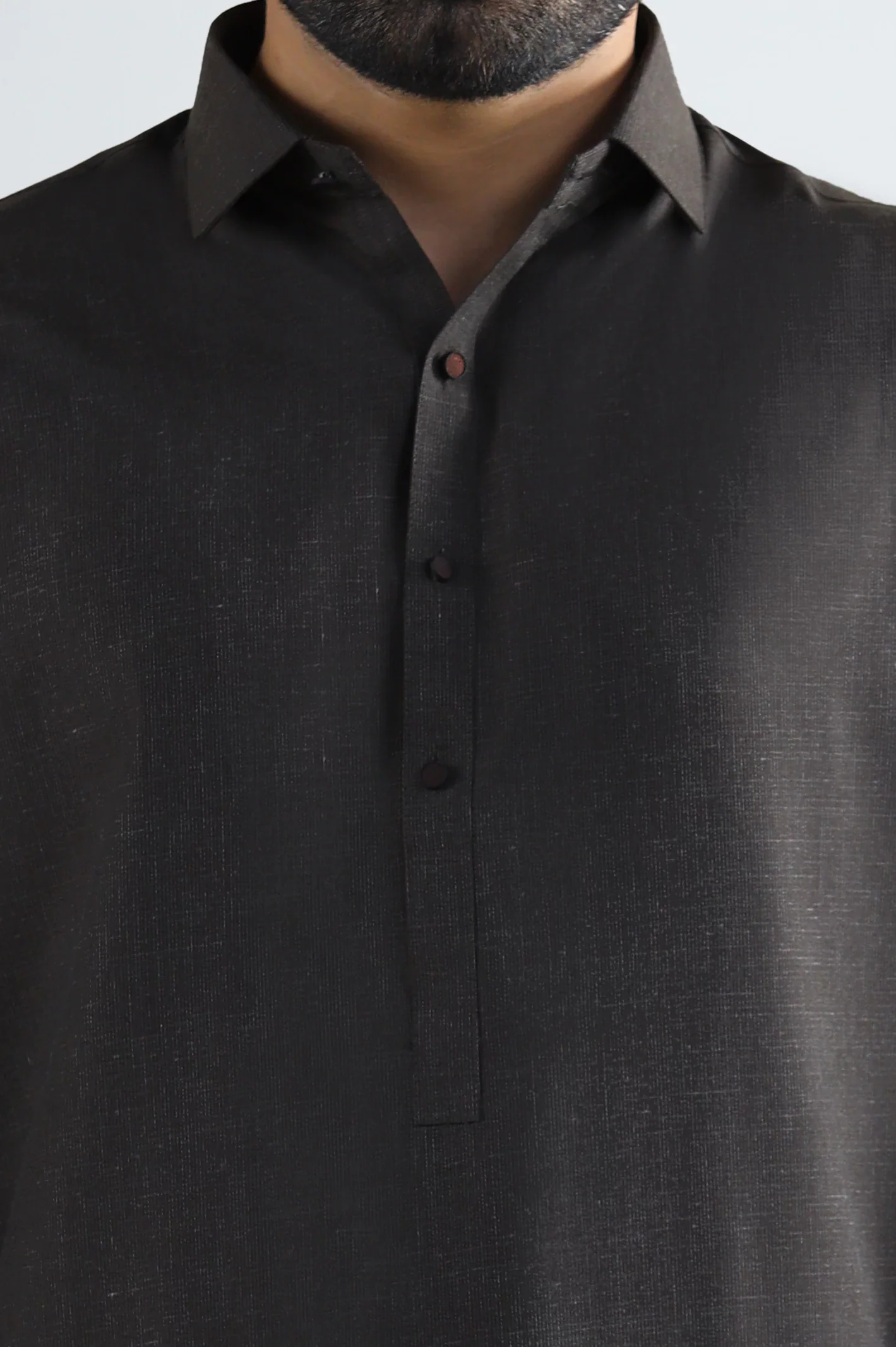 Dark Brown Wash & Wear Shalwar Kameez - Image 3