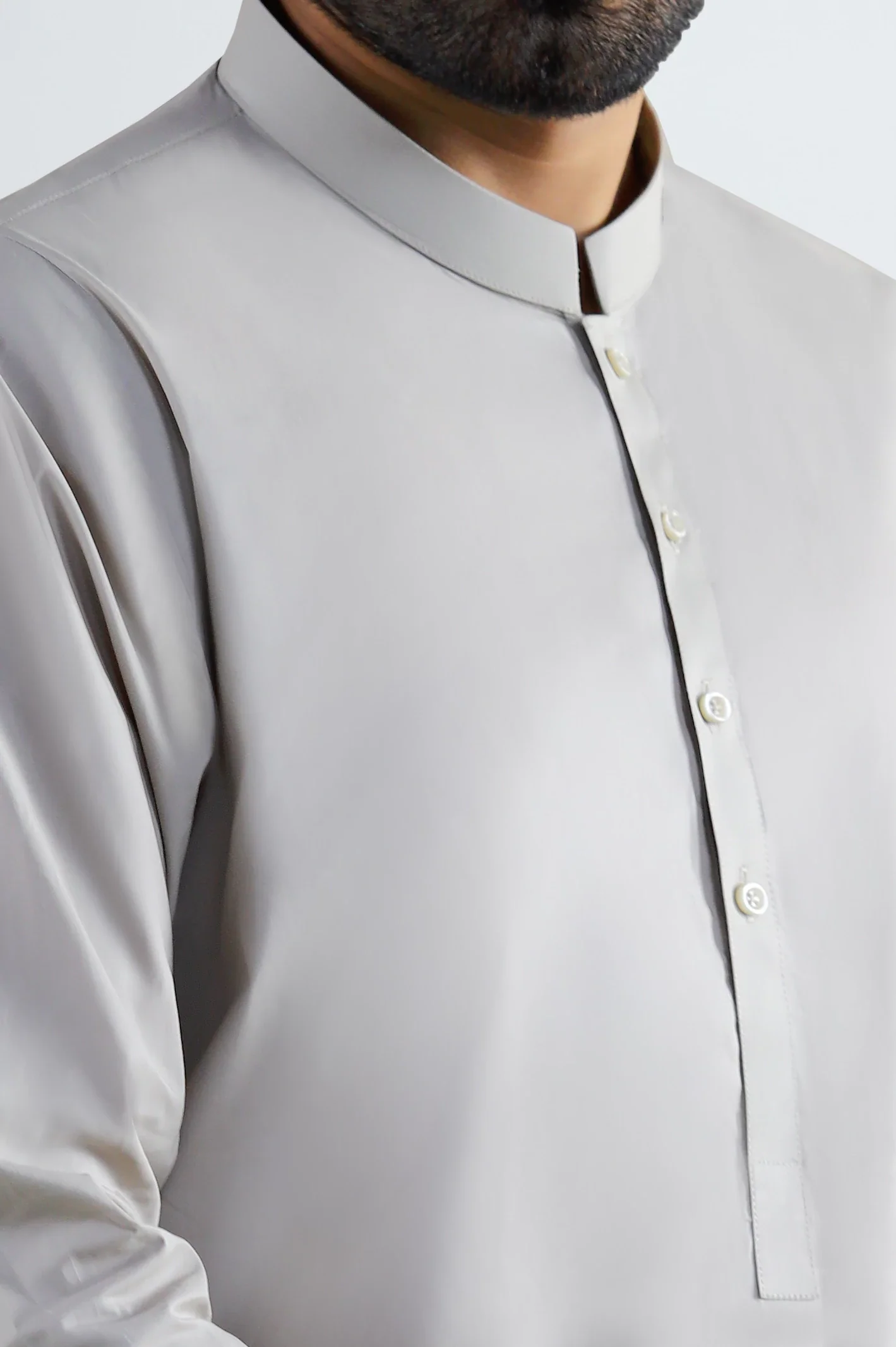 Beige Cotton Shalwar Kameez - Image 3