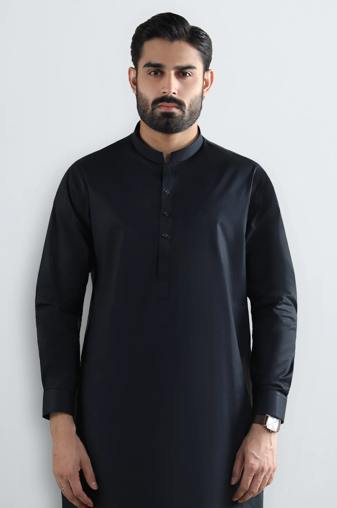 Black Cotton Shalwar Kameez - Image 3