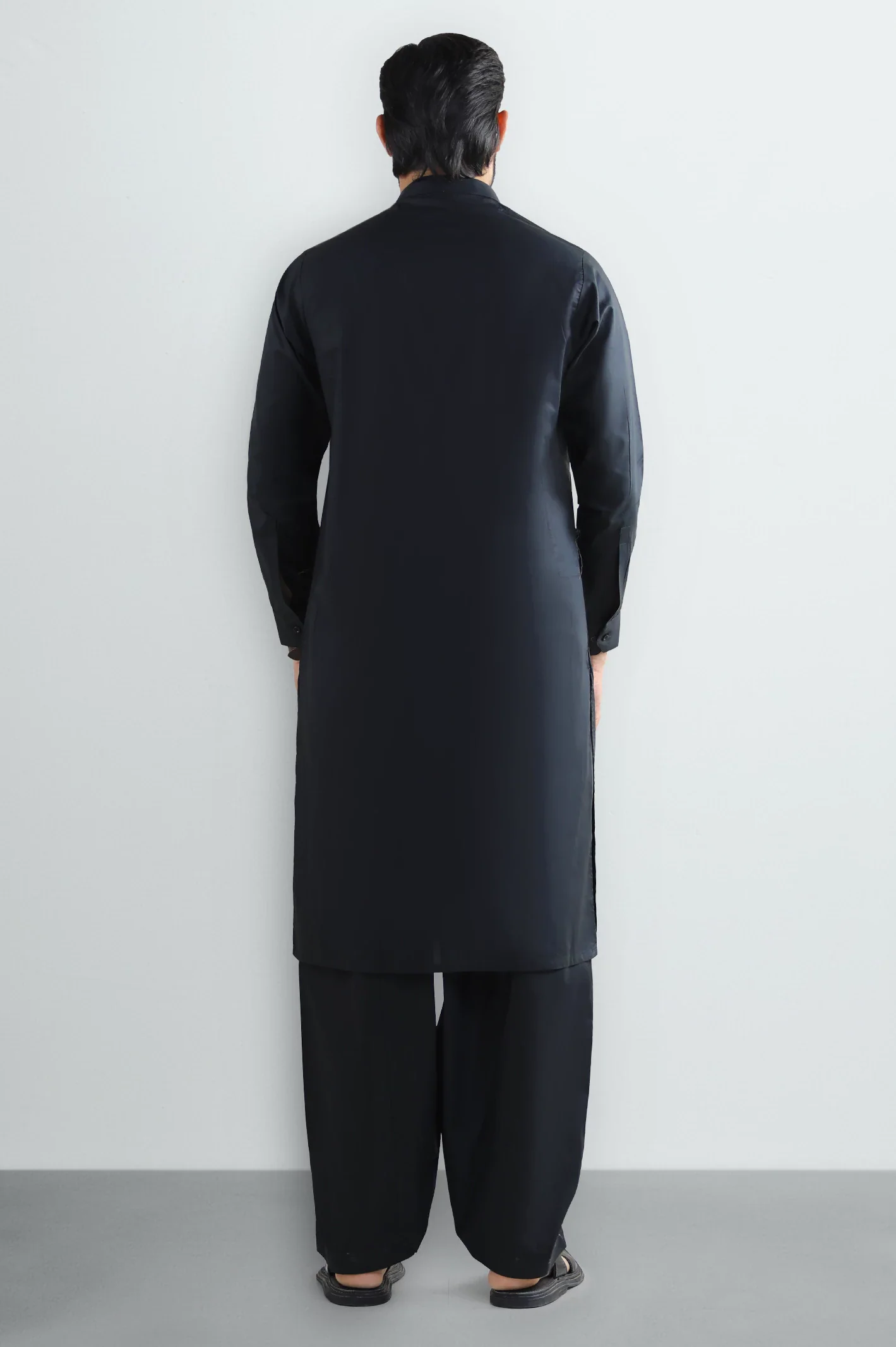 Black Cotton Shalwar Kameez - Image 4