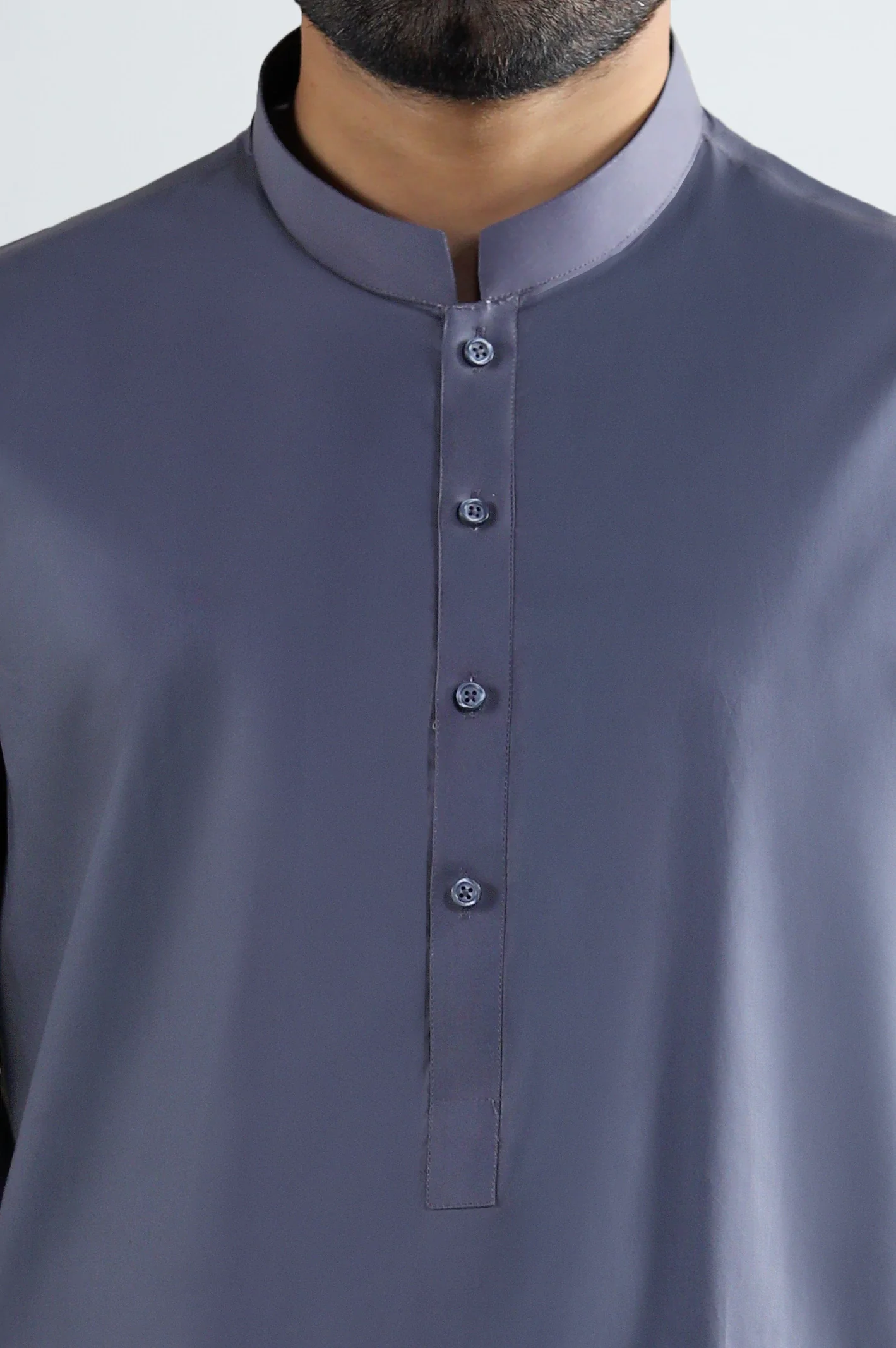 Dark Grey Cotton Shalwar Kameez - Image 3