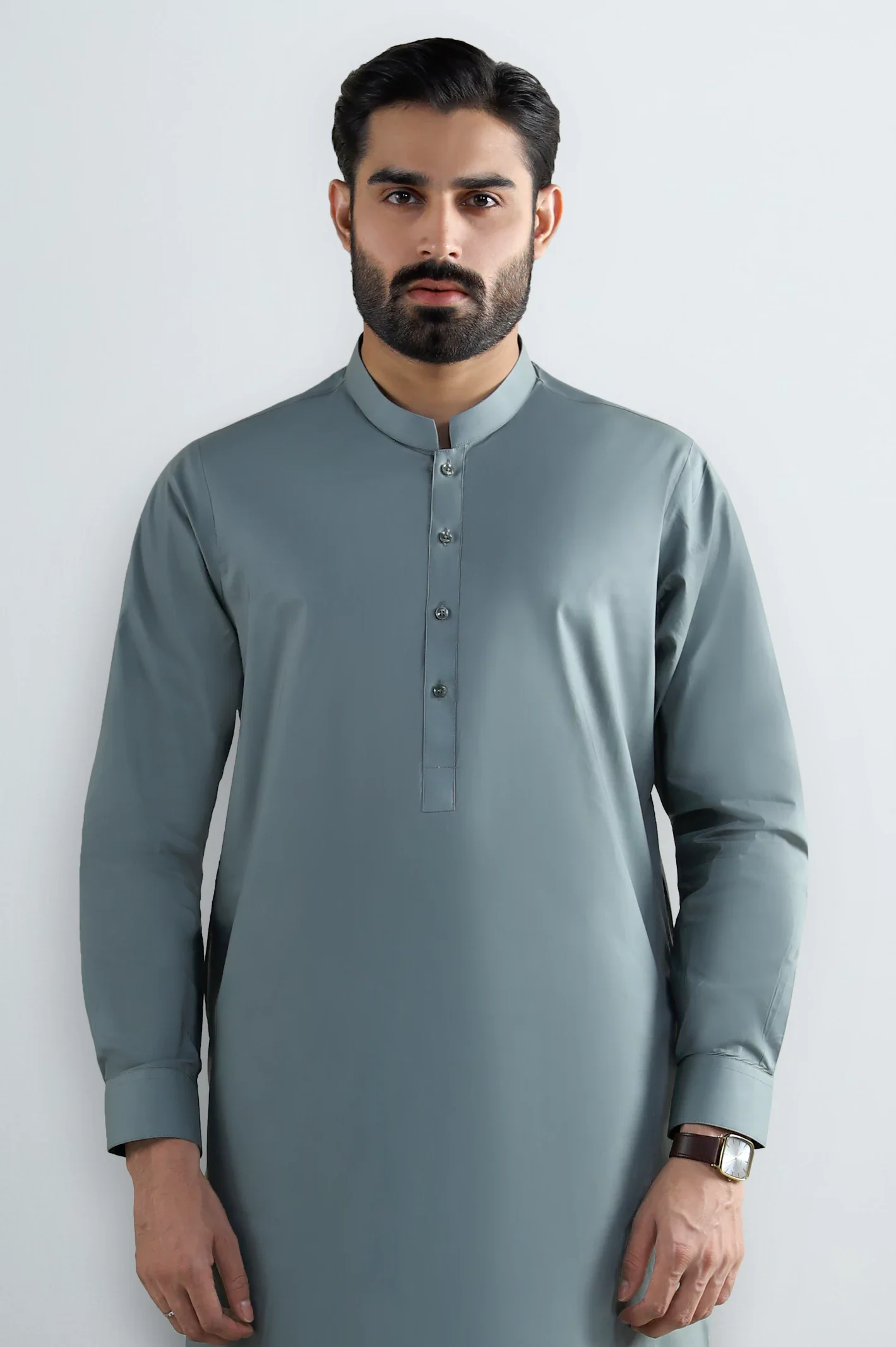 Green Cotton Shalwar Kameez - Image 3