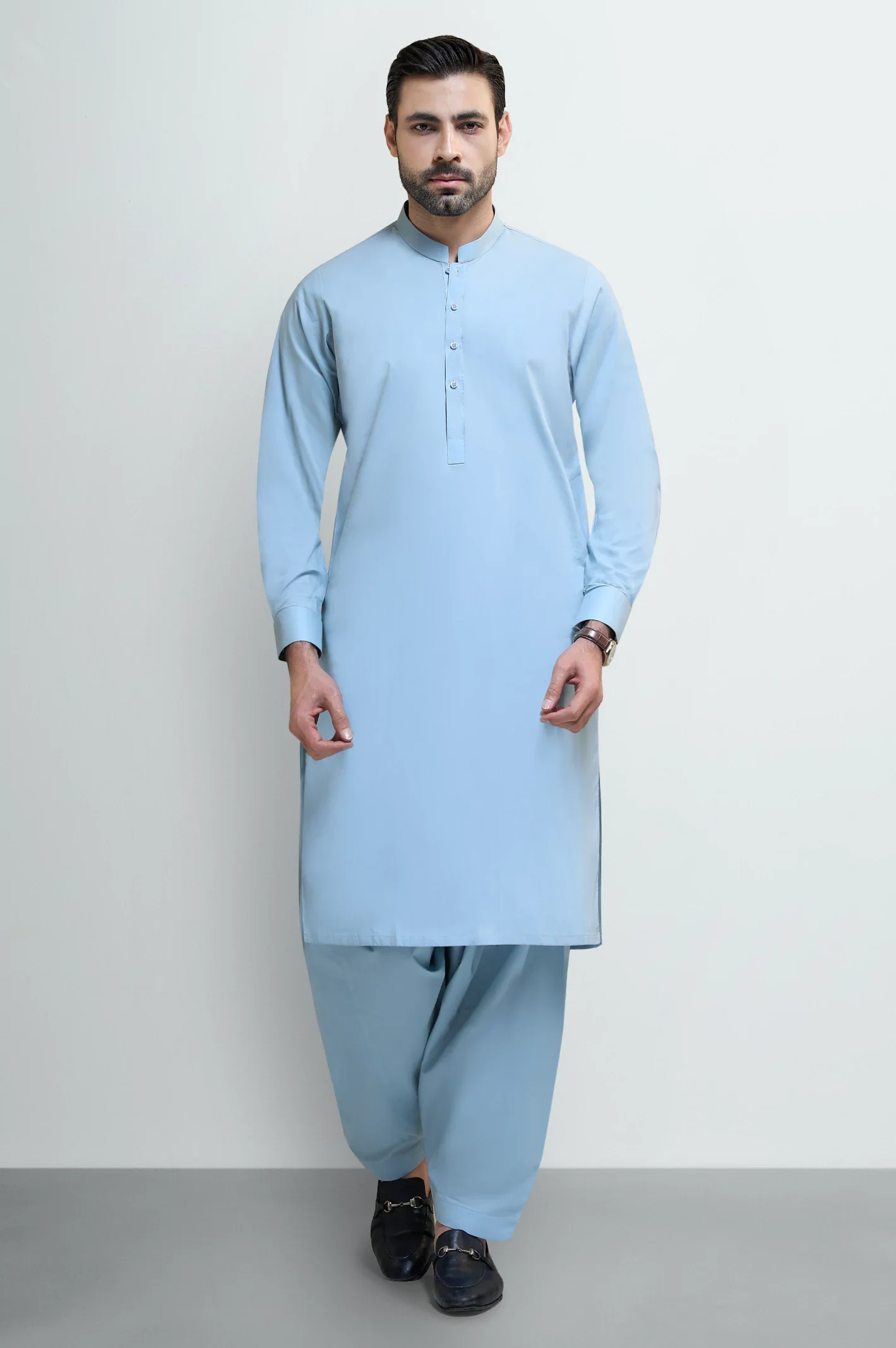 Medium Green Cotton Shalwar Kameez - Image 2