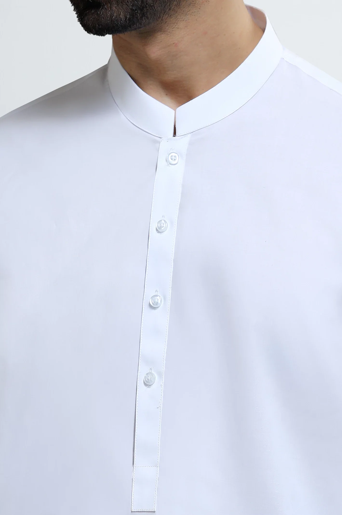 Off White Cotton Shalwar Kameez - Image 3