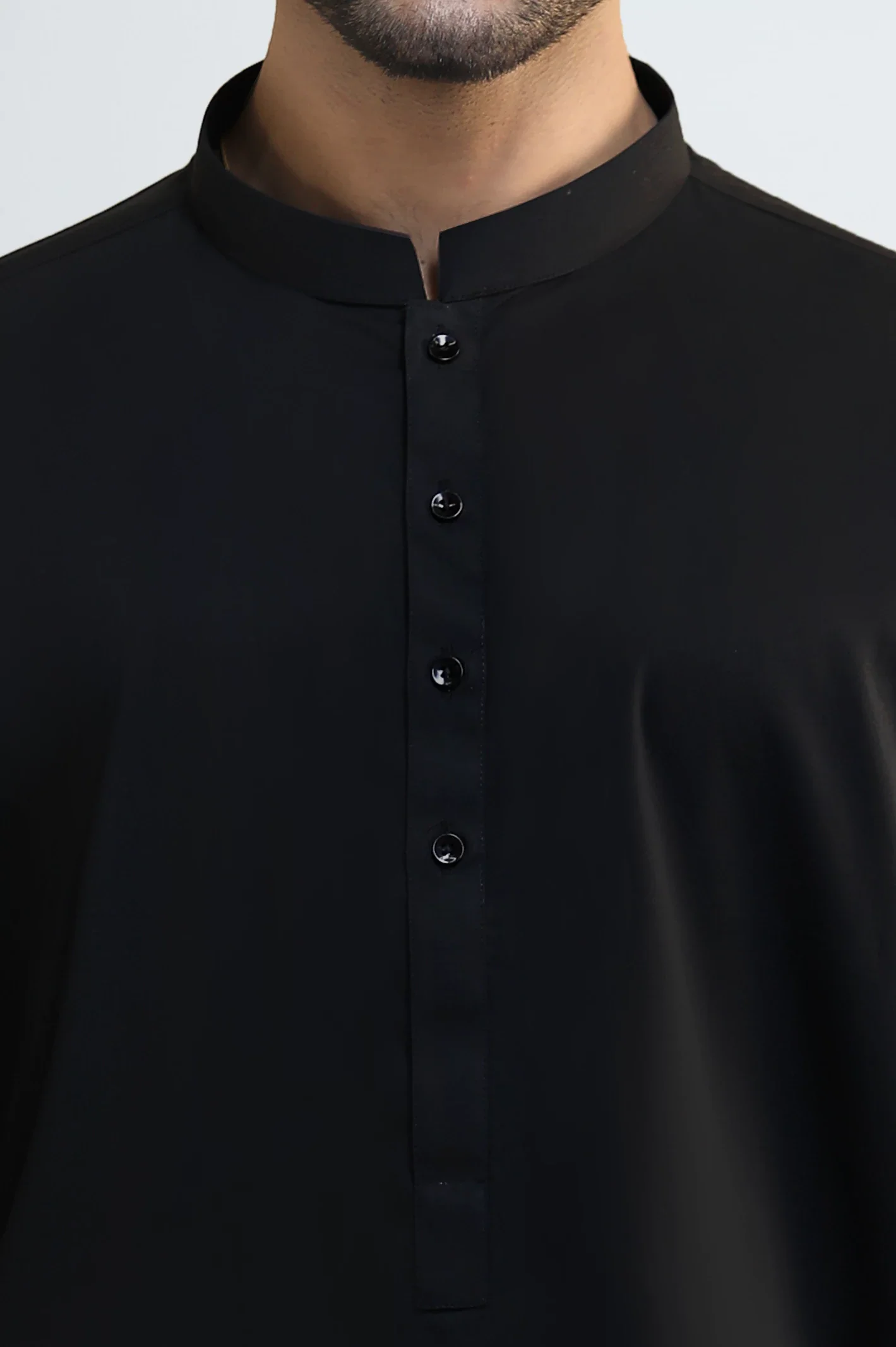 Black Cotton Shalwar Kameez - Image 3