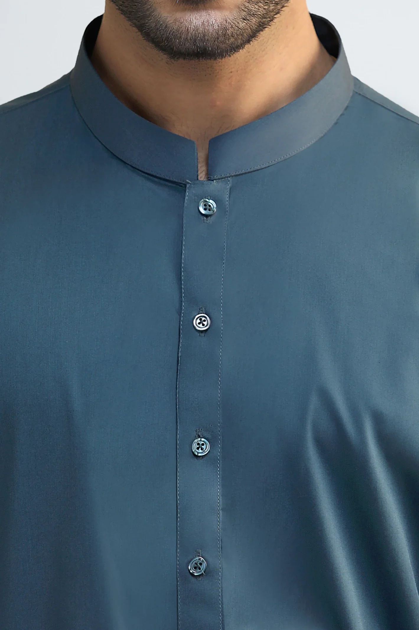 Bottle Green Cotton Shalwar Kameez - Image 3