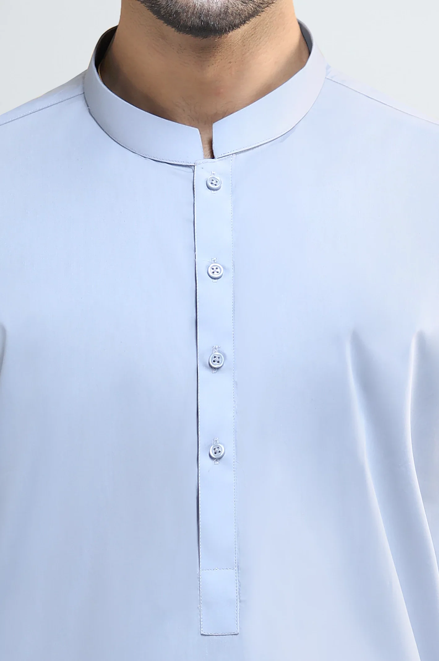 Light Grey Cotton Shalwar Kameez - Image 3