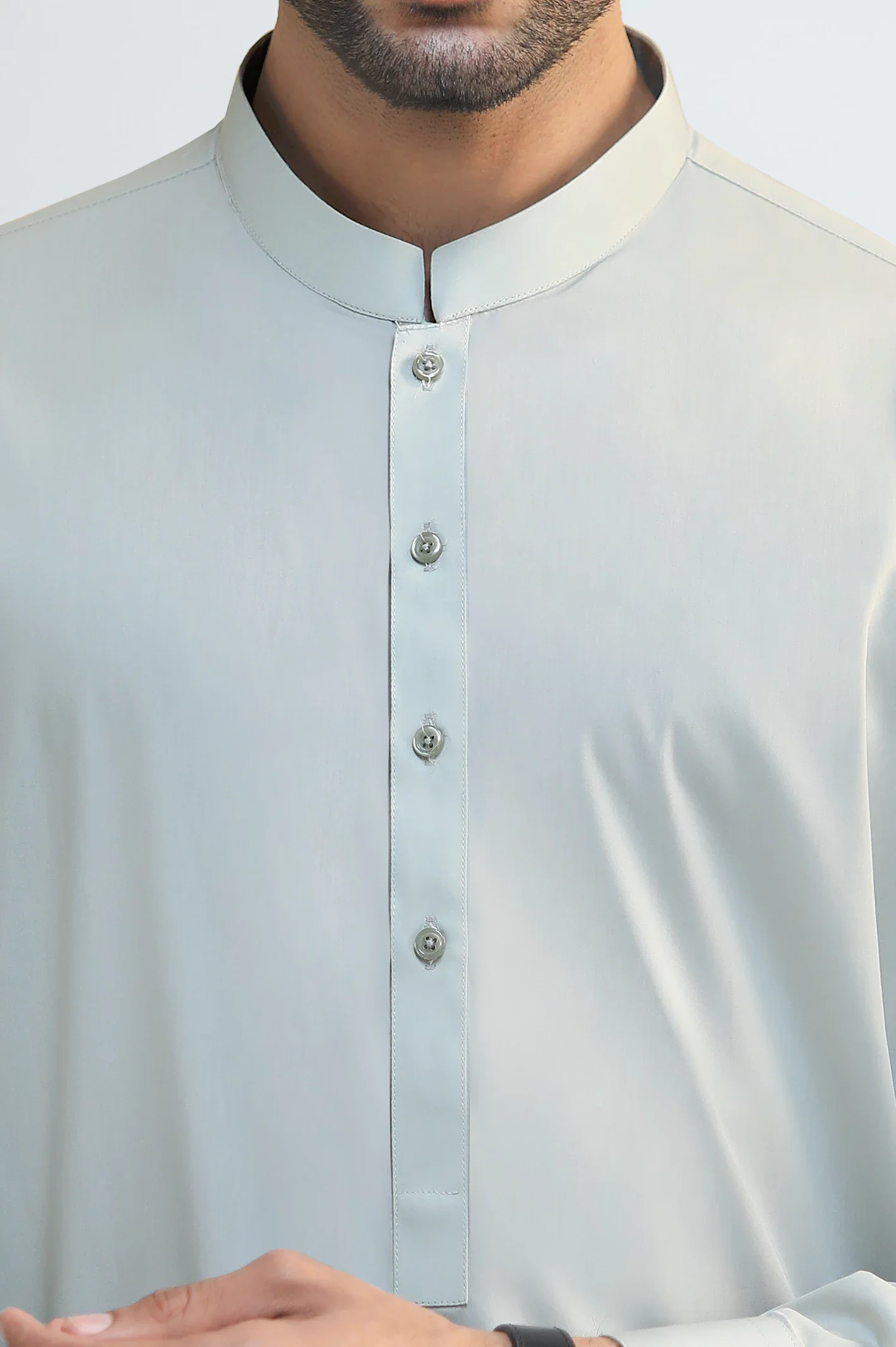 Olive Cotton Shalwar Kameez - Image 3