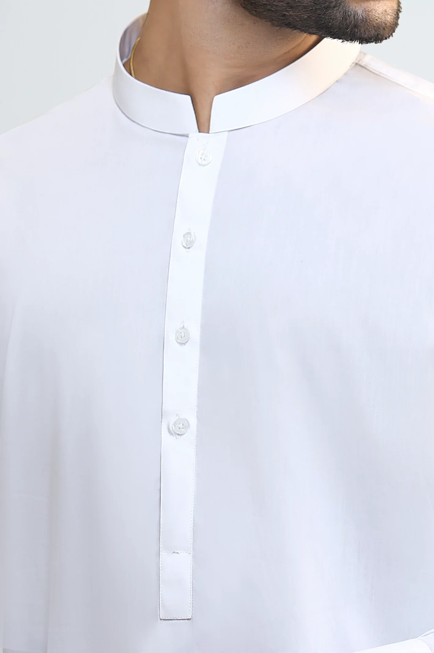 White Cotton Shalwar Kameez - Image 3
