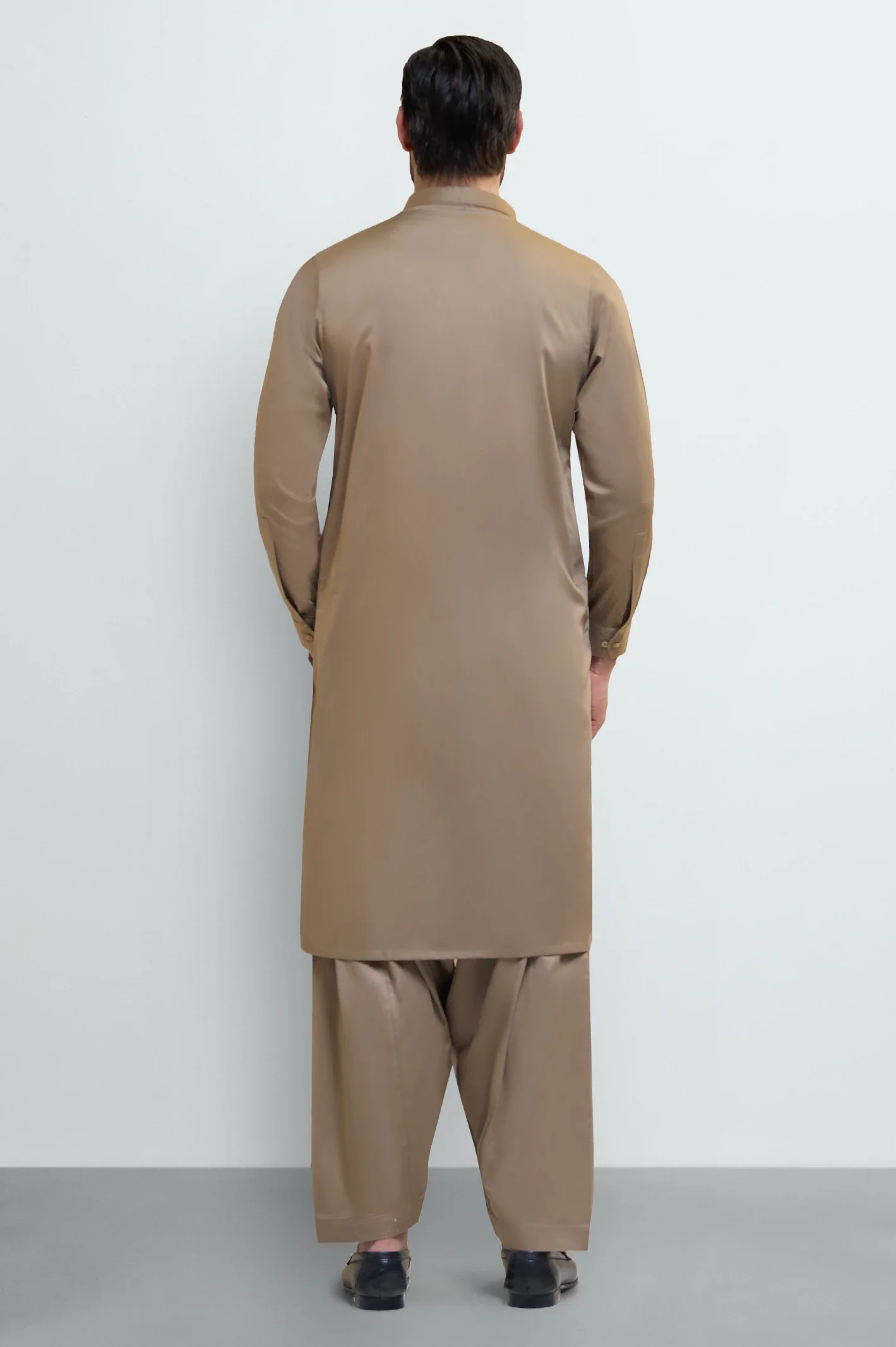 Brown Cotton Shalwar Kameez - Image 4