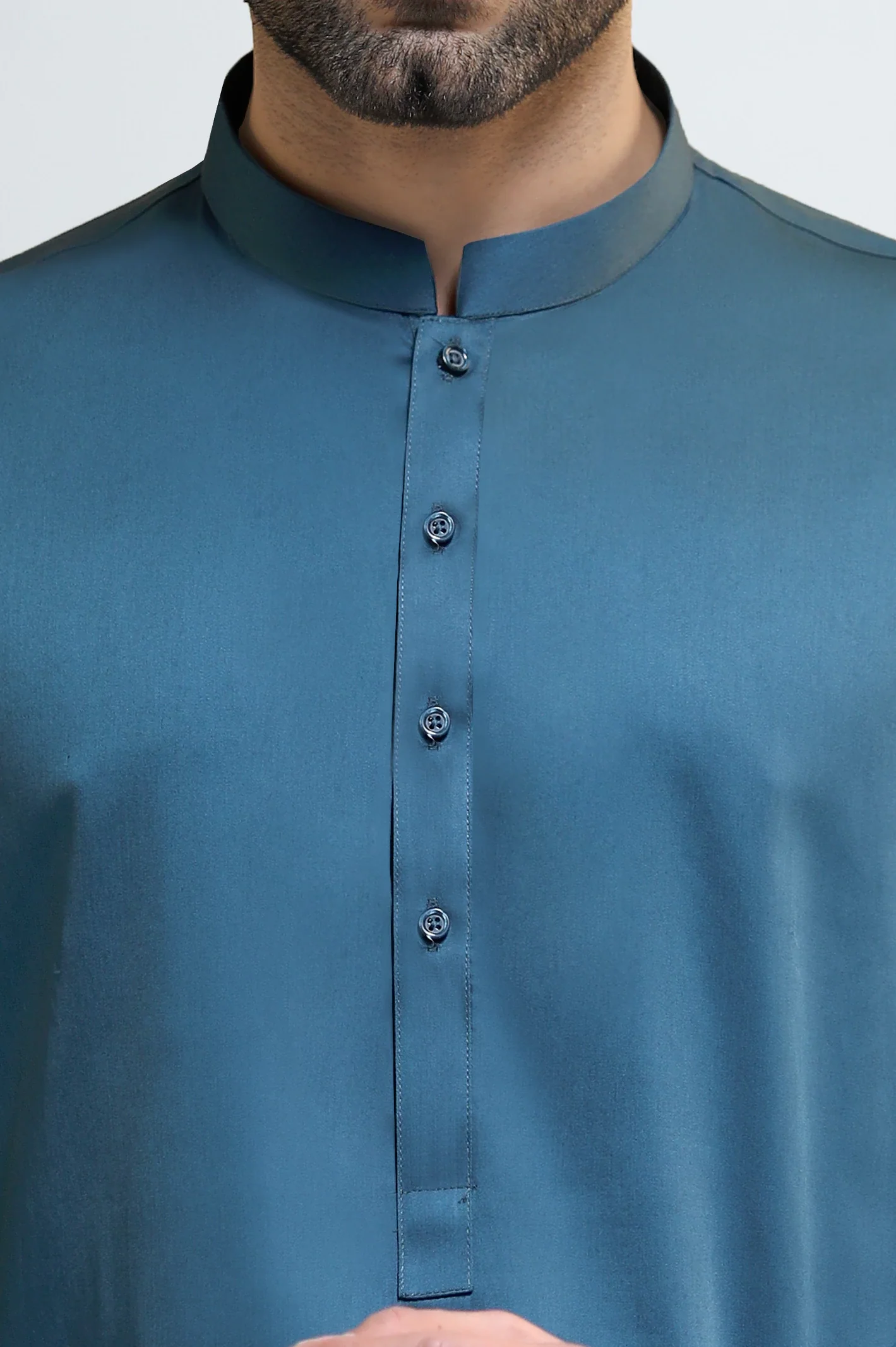 Dark Green Cotton Shalwar Kameez - Image 3