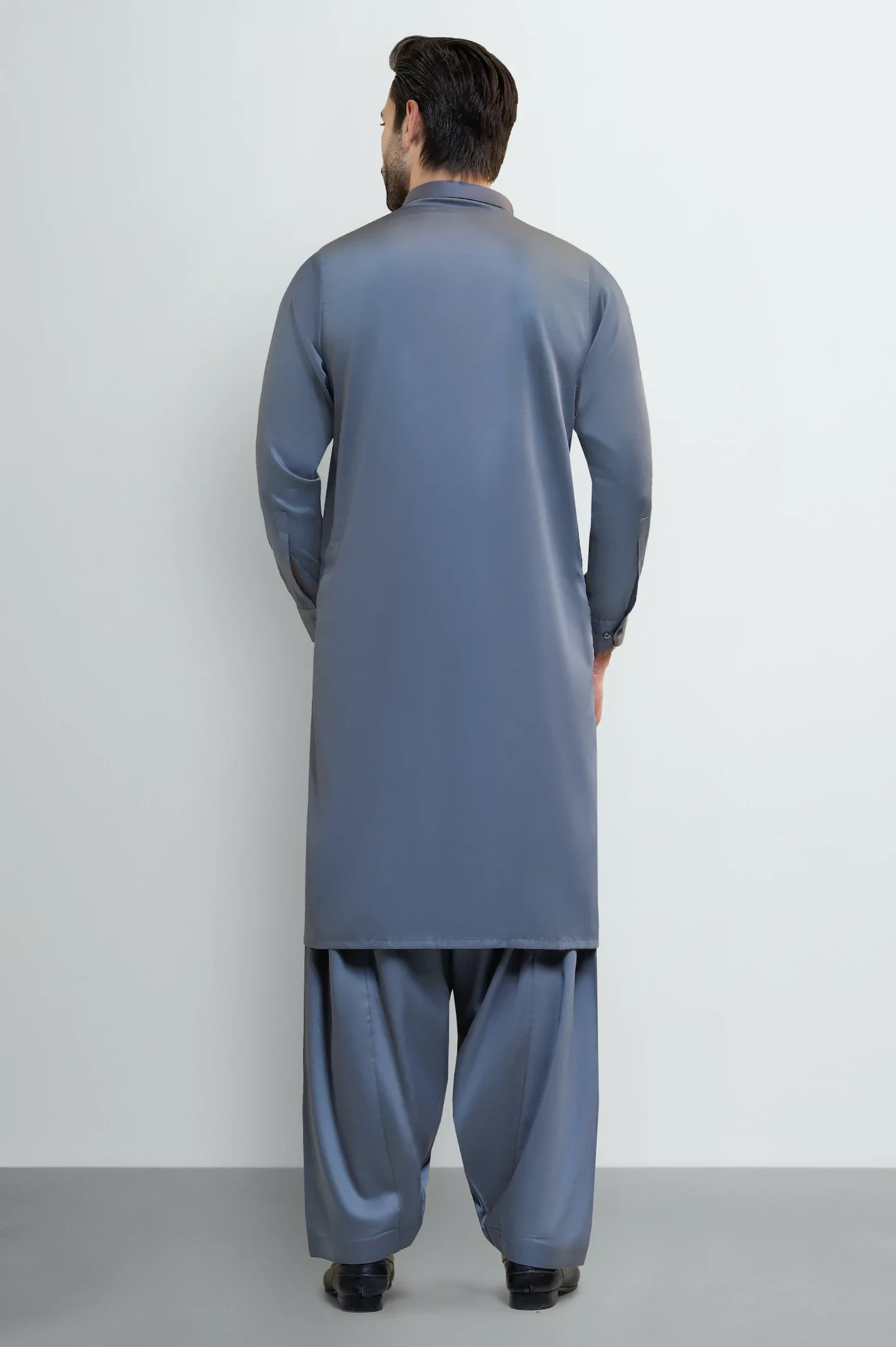 Grey Cotton Shalwar Kameez - Image 4