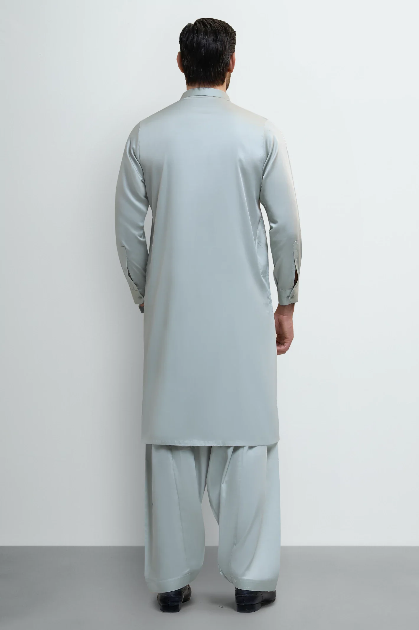 Light Green Cotton Shalwar Kameez - Image 4