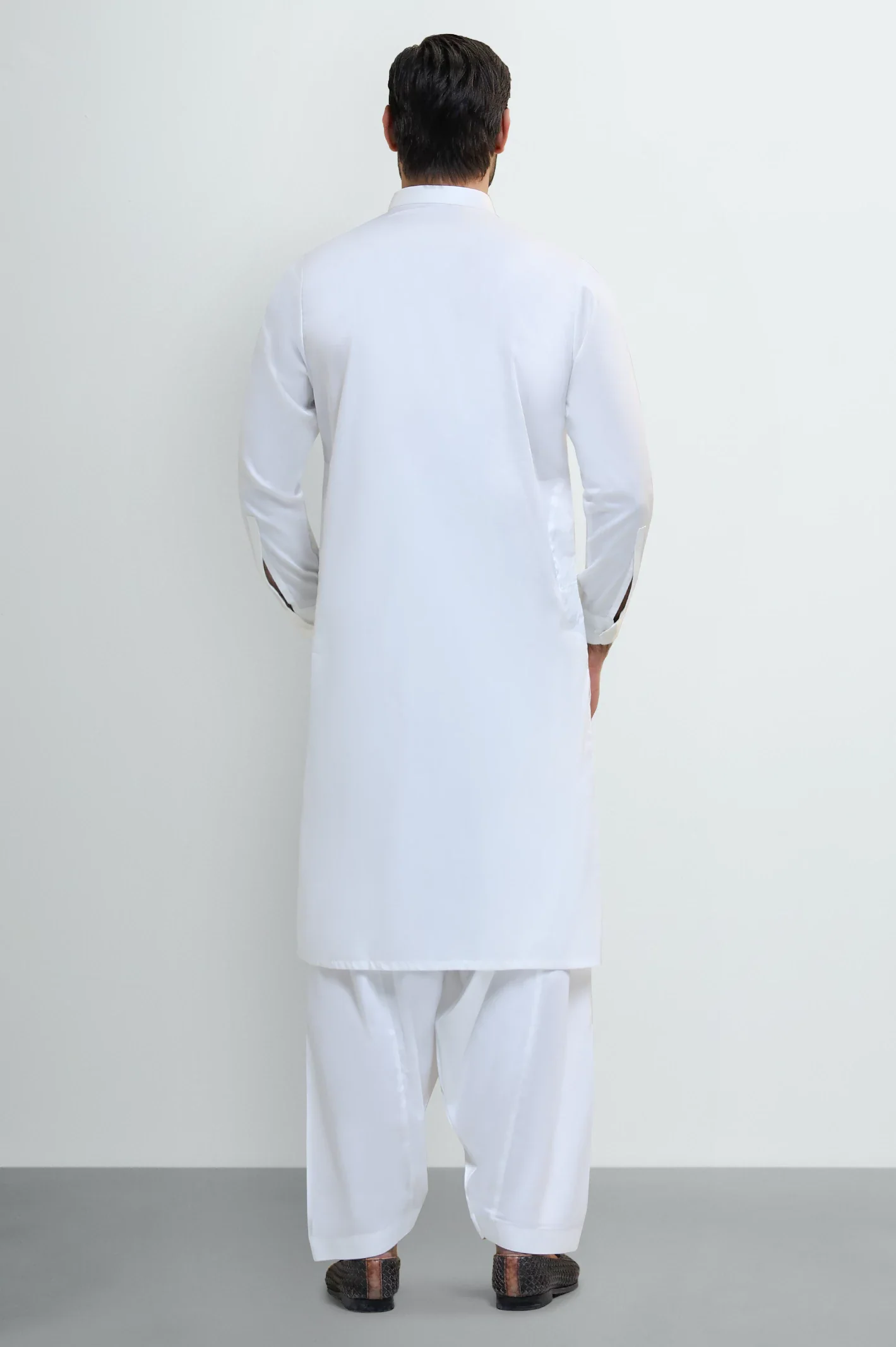 Off White Cotton Shalwar Kameez - Image 4