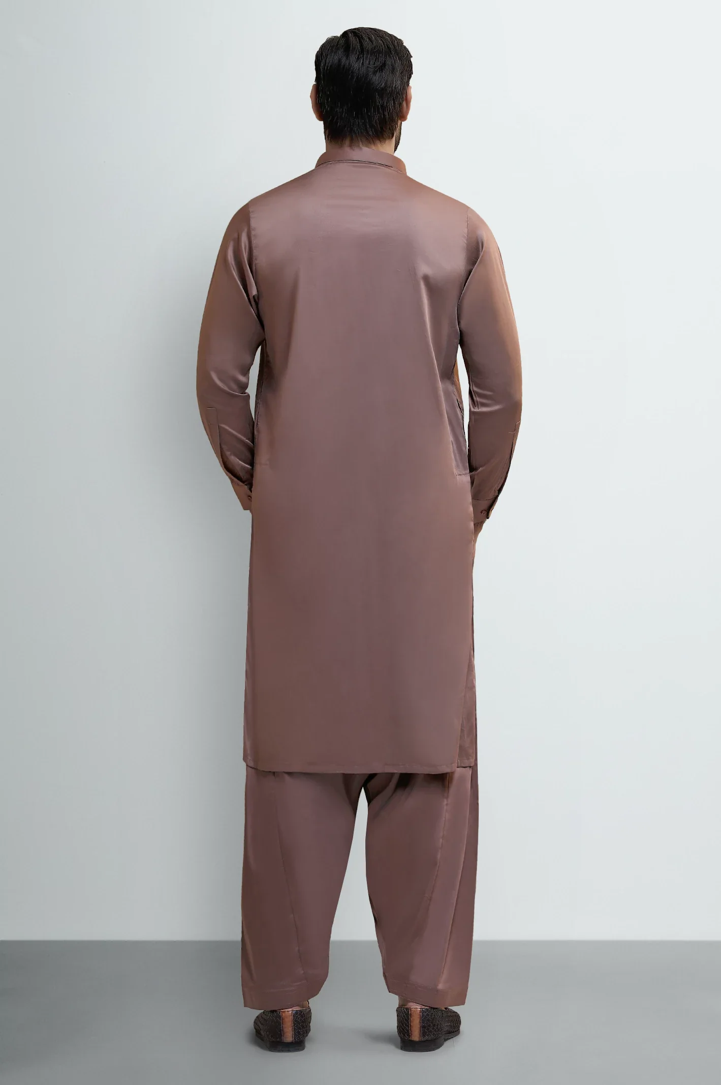 Rust Cotton Shalwar Kameez - Image 4