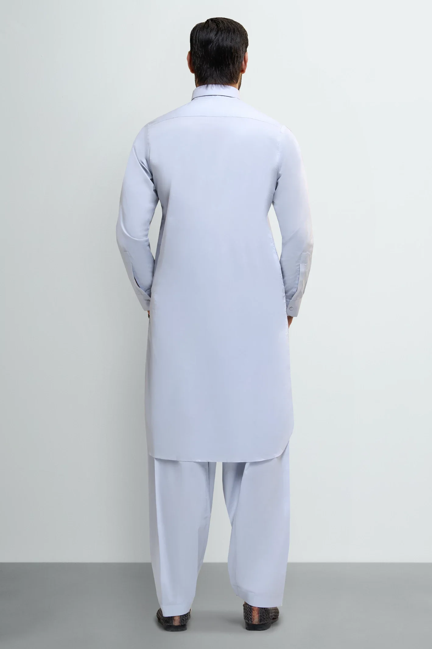 Light Grey Cotton Shalwar Kameez - Image 4