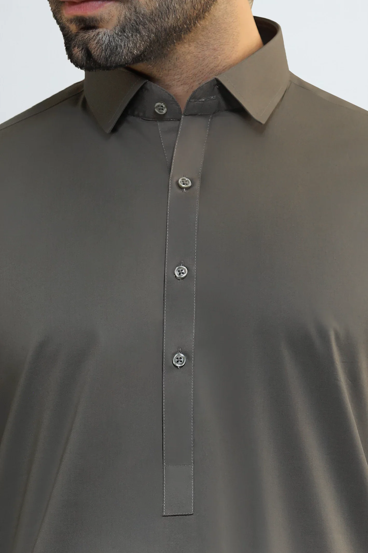 Medium Green Cotton Shalwar Kameez - Image 3