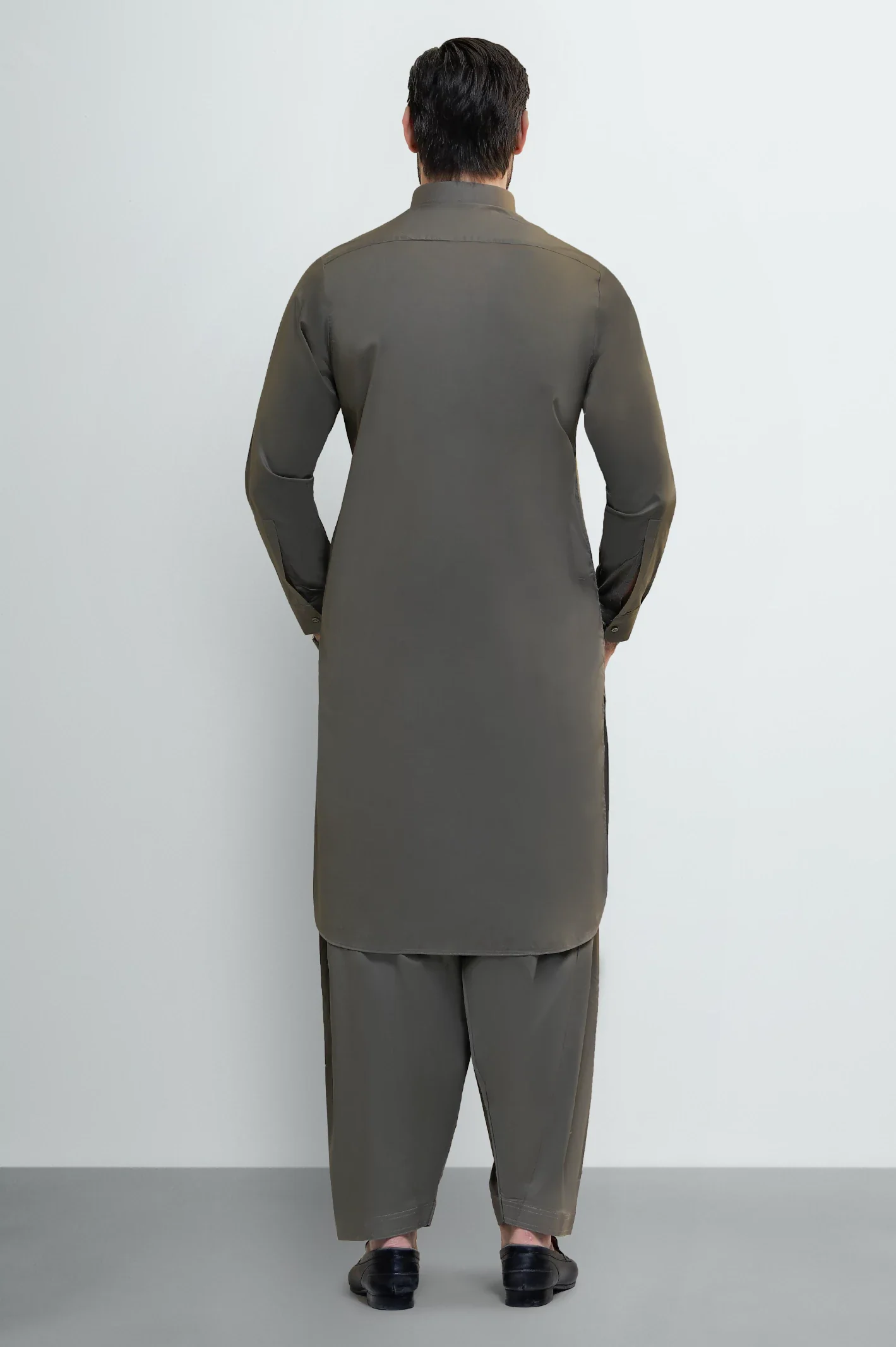 Medium Green Cotton Shalwar Kameez - Image 4