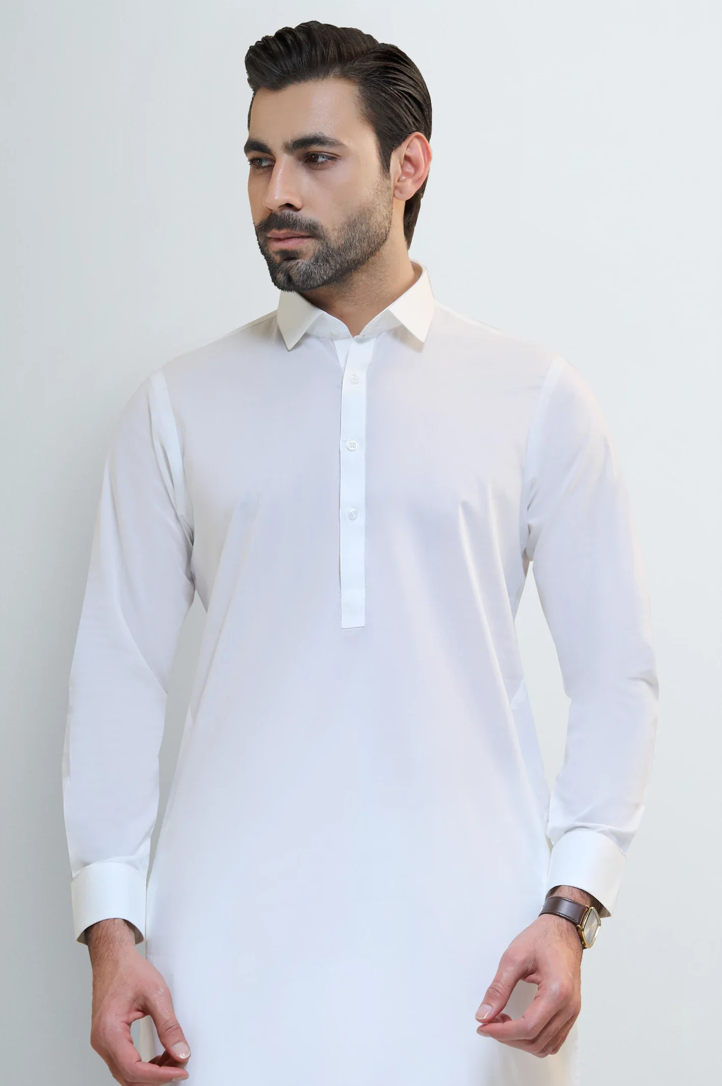 Off White Cotton Shalwar Kameez