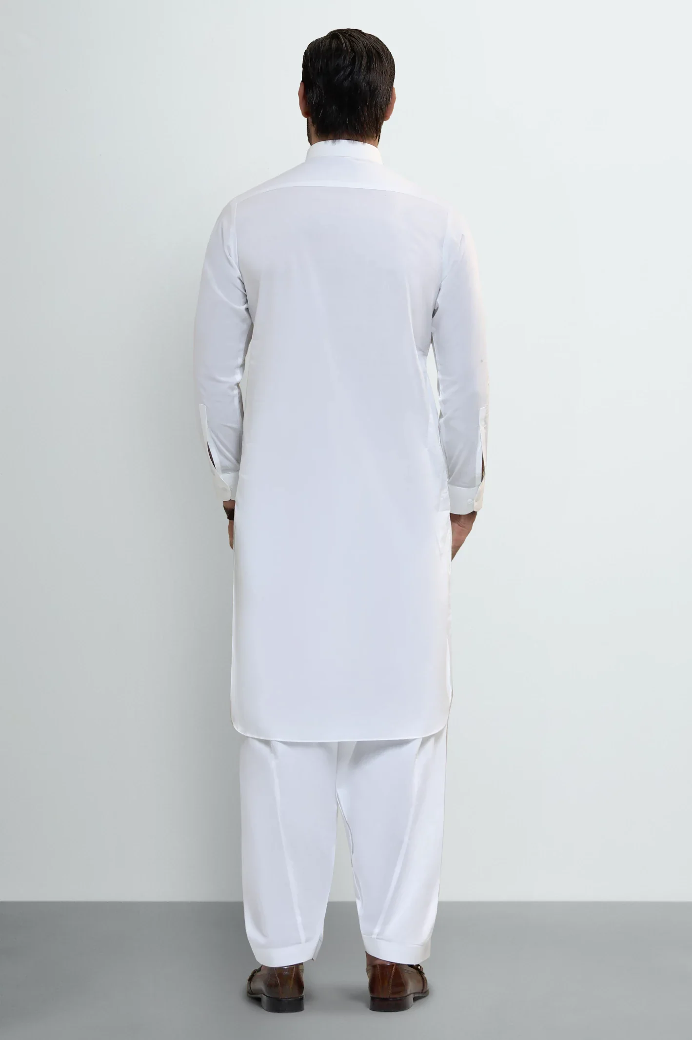 Off White Cotton Shalwar Kameez - Image 4