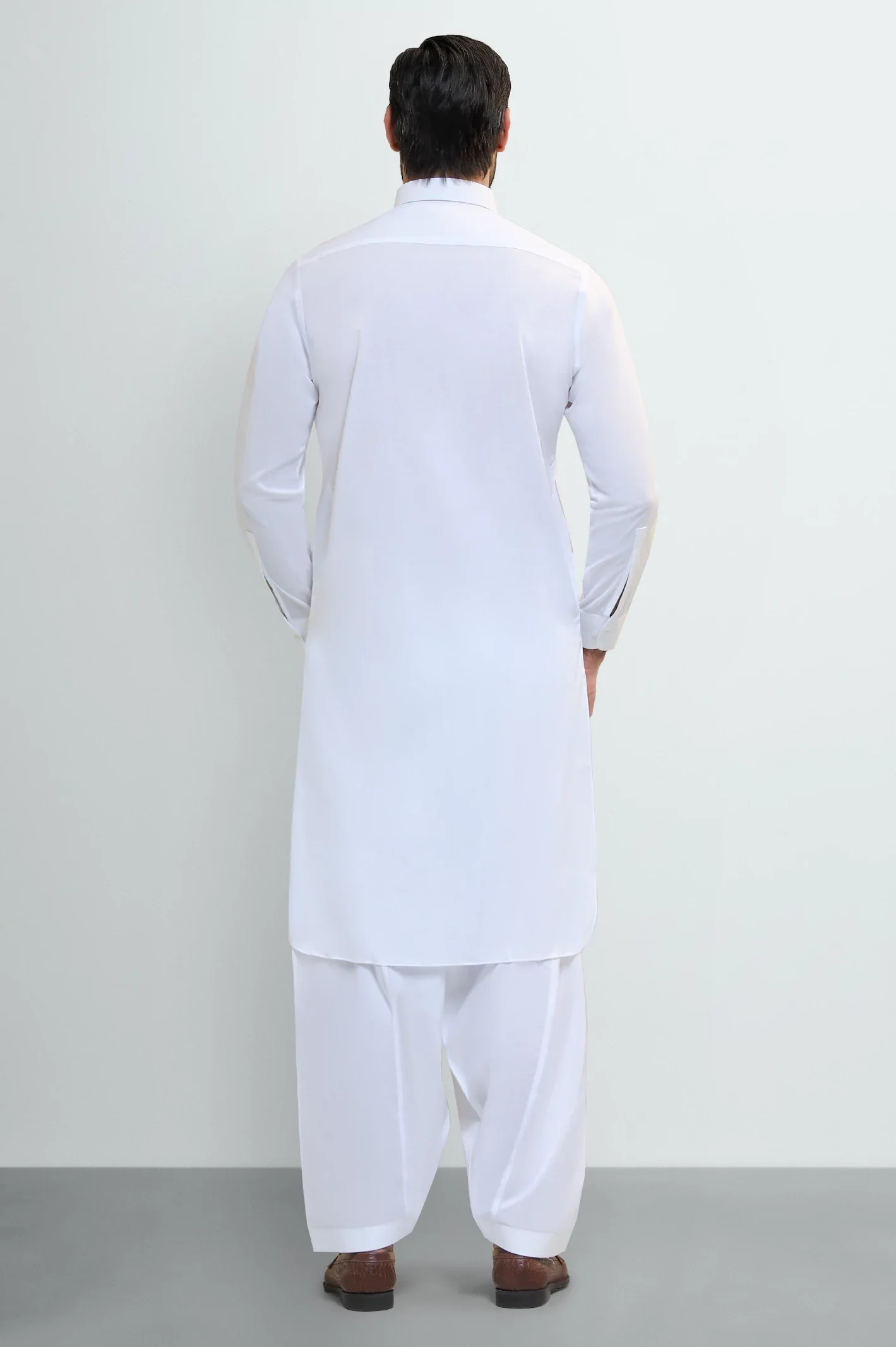 White Cotton Shalwar Kameez - Image 4