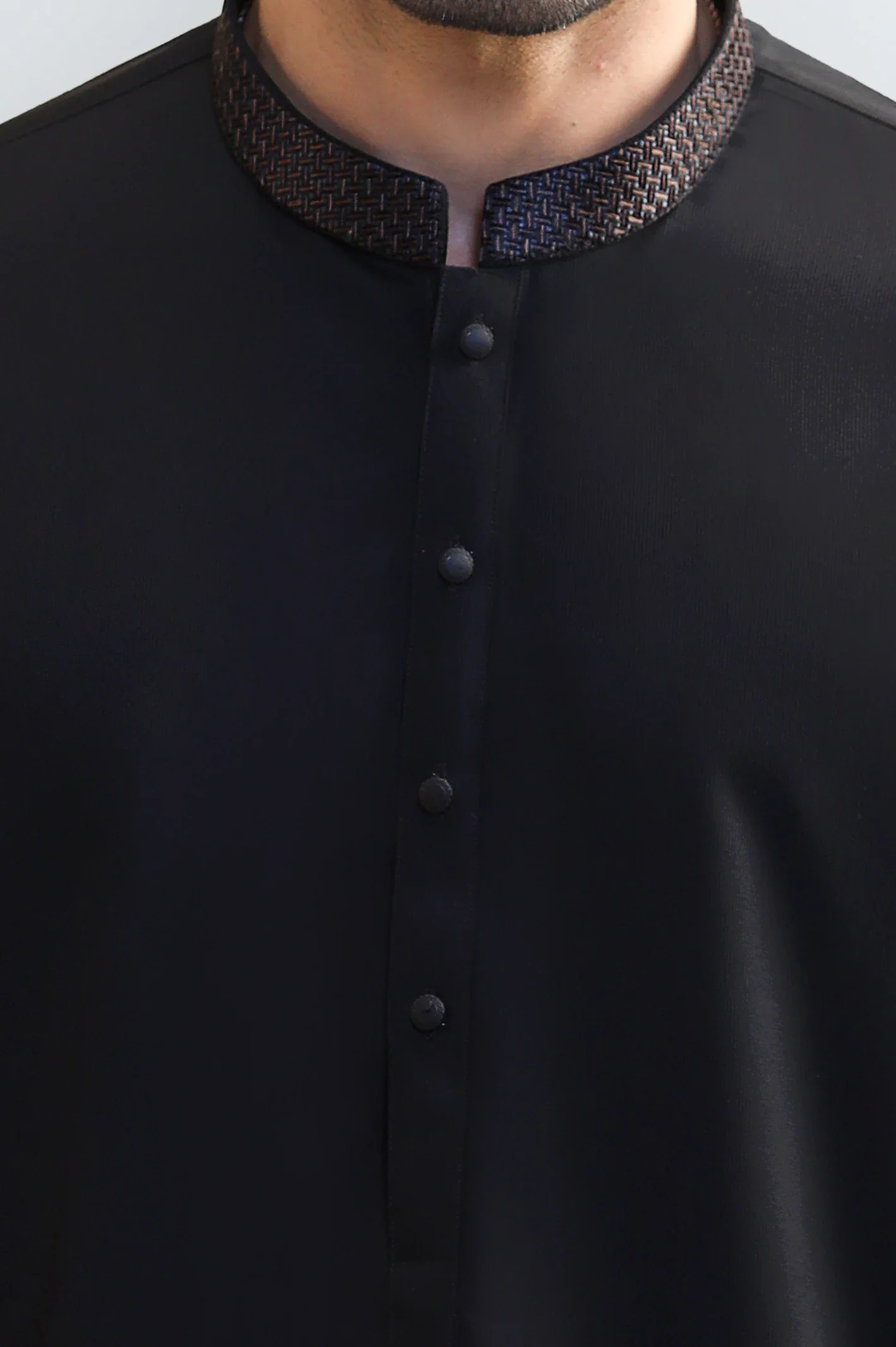 Black Wash & Wear Shalwar Kameez - Image 3