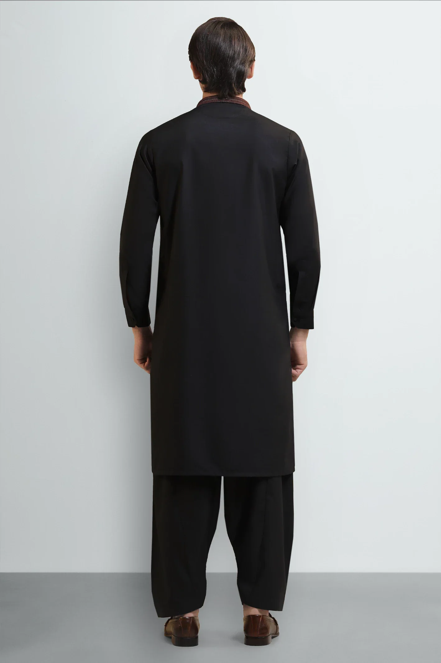Black Wash & Wear Shalwar Kameez - Image 3