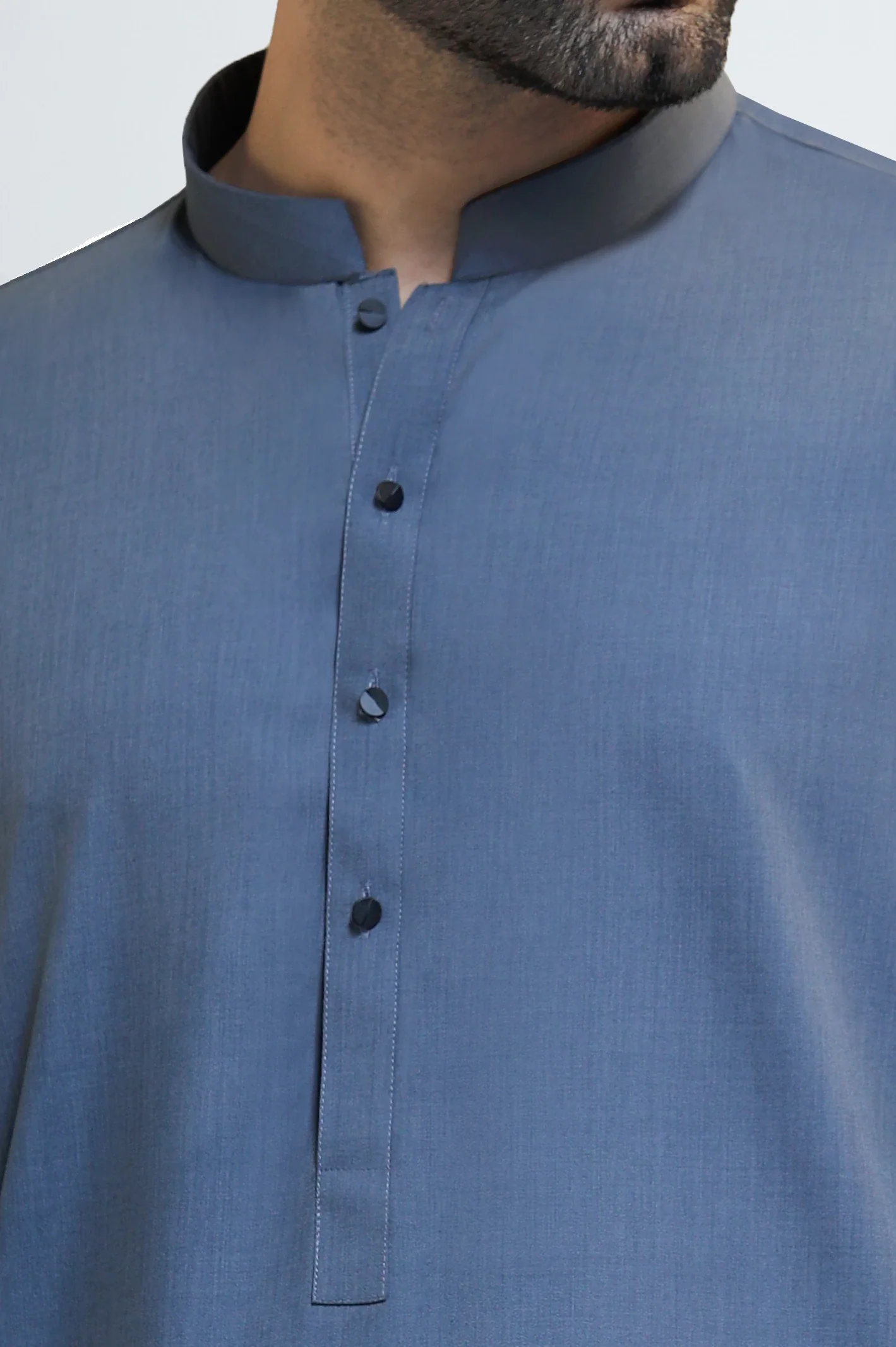 Grey Wash & Wear Shalwar Kameez - Image 3