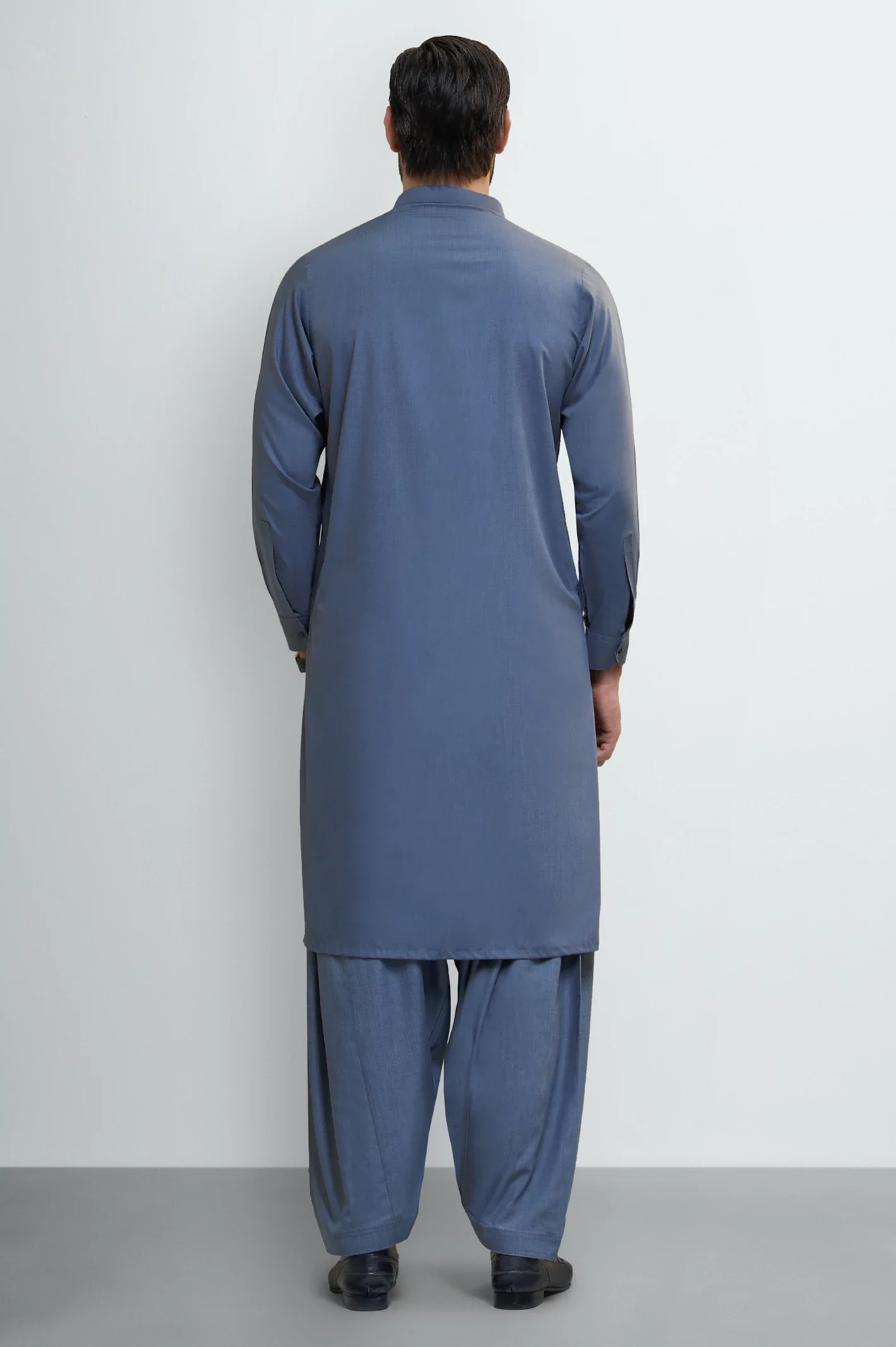 Grey Wash & Wear Shalwar Kameez - Image 4