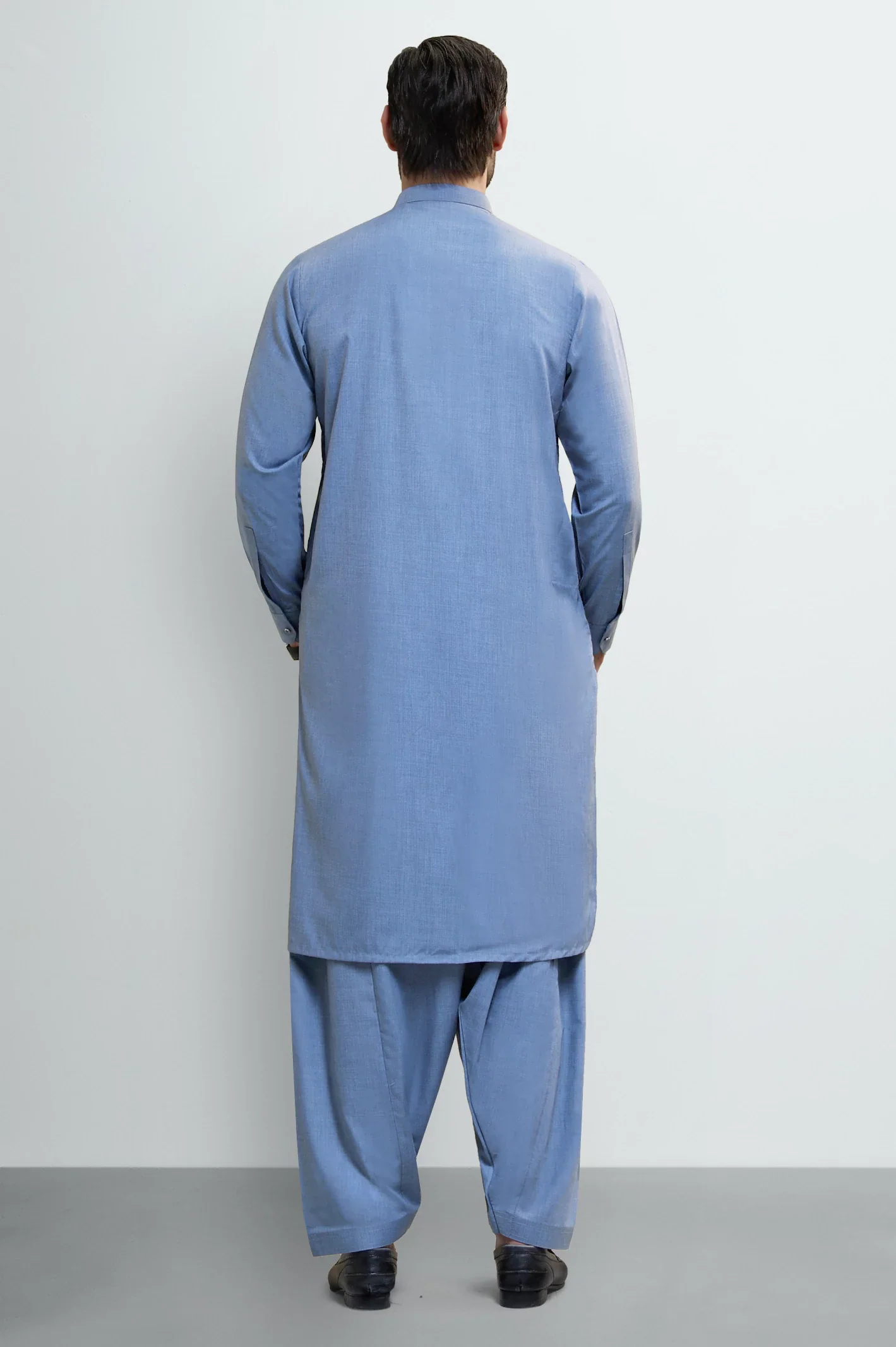 Light Blue Wash & Wear Shalwar Kameez - Image 4