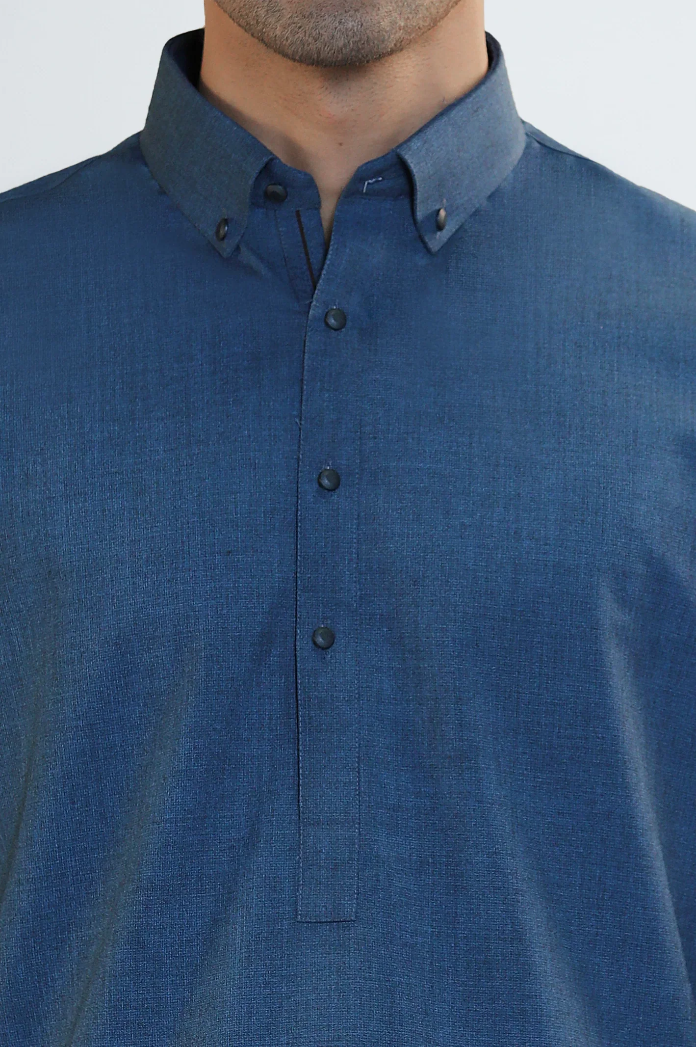 Blue Wash & Wear Shalwar Kameez - Image 3