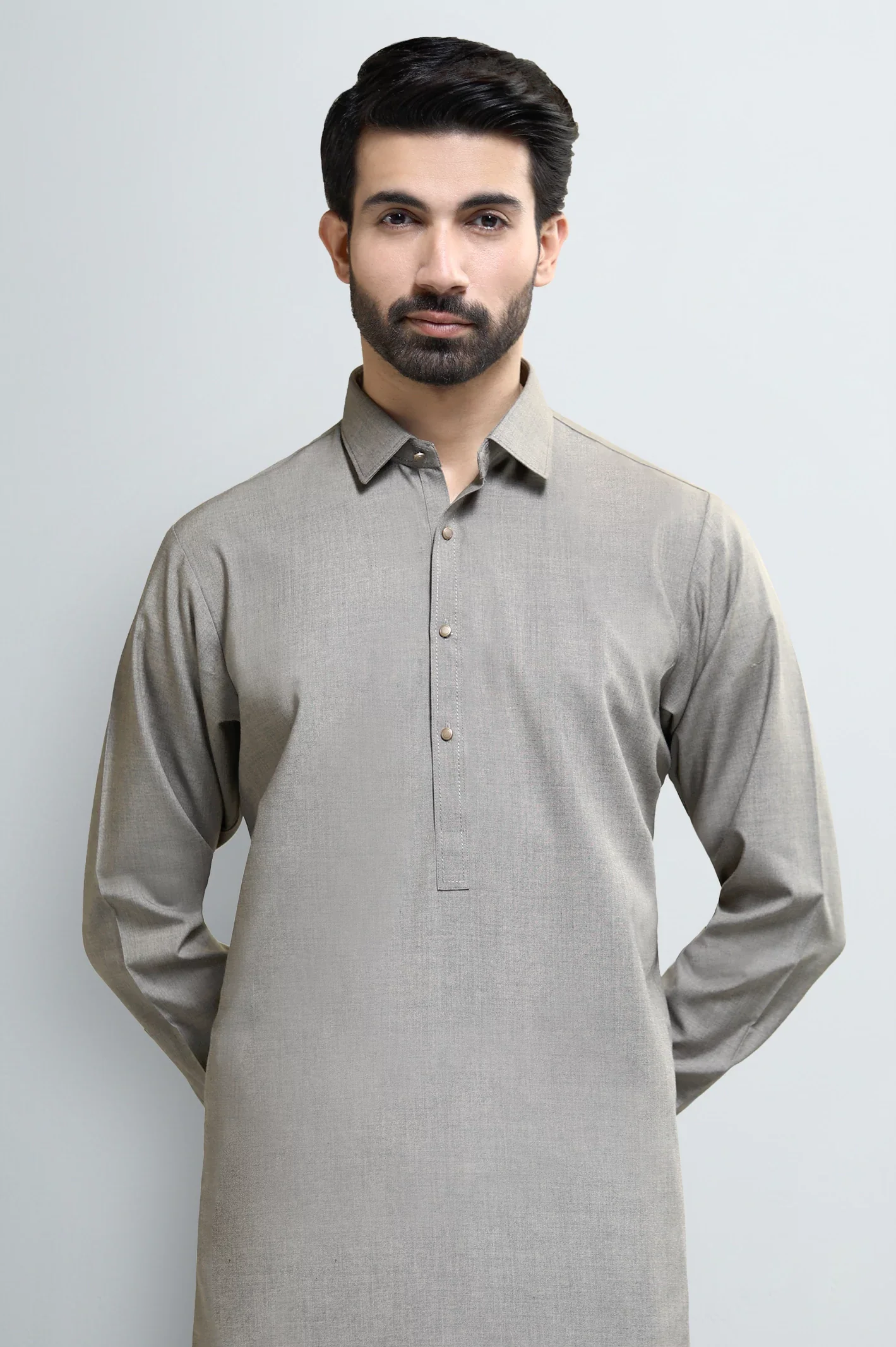Light Brown Wash & Wear Shalwar Kameez