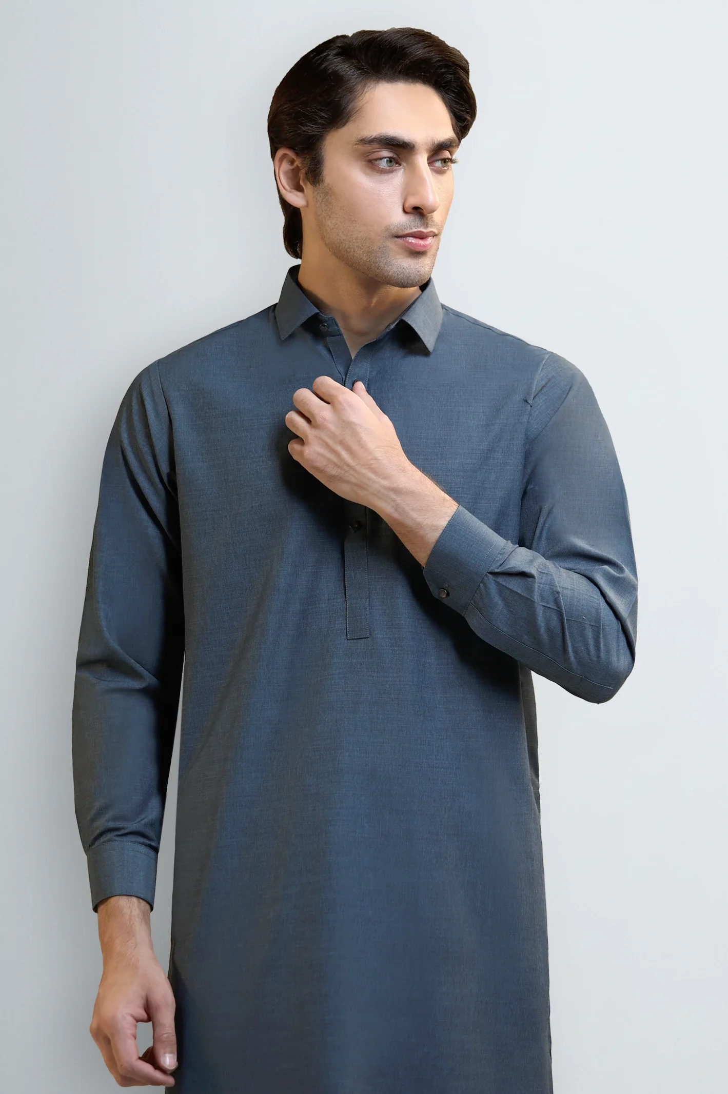 Blue Wash & Wear Shalwar Kameez