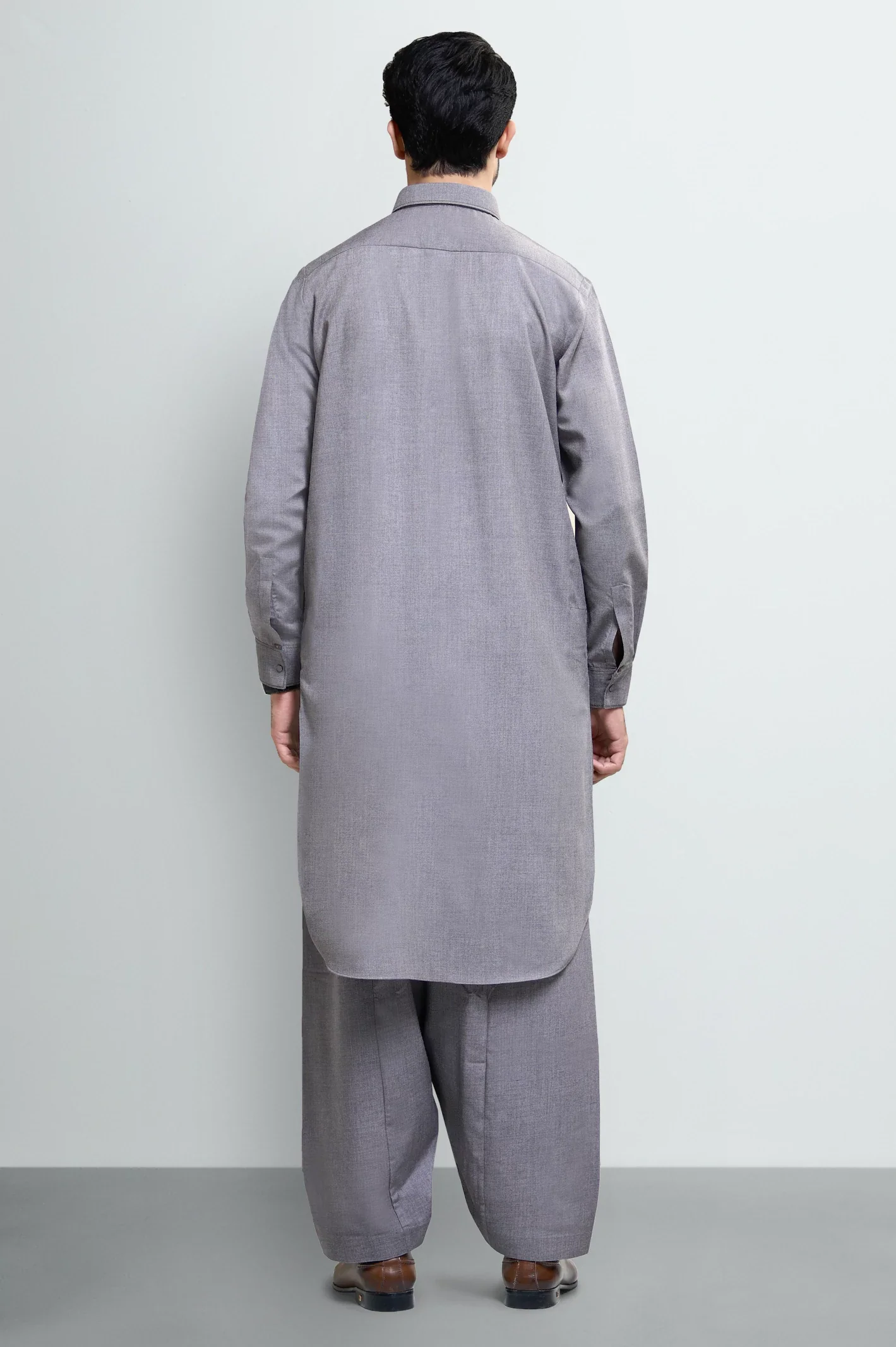 Light Brown Wash & Wear Shalwar Kameez - Image 4