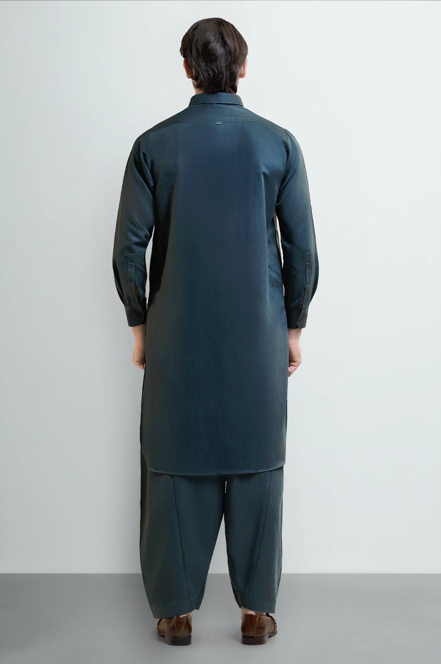 Green Wash & Wear Shalwar Kameez - Image 4