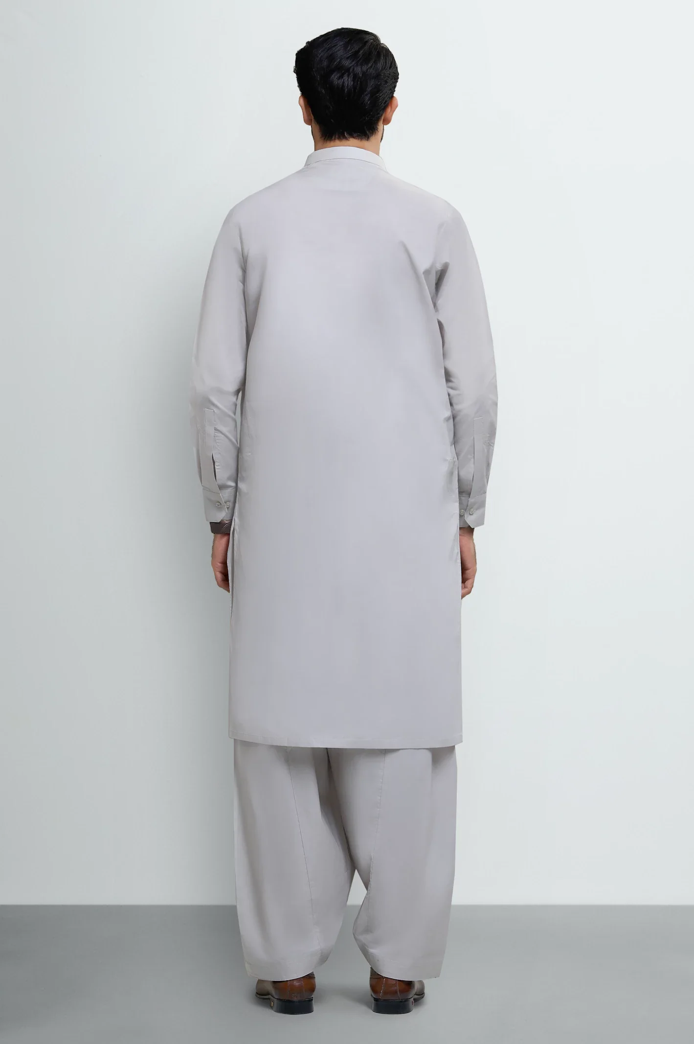 Beige Cotton Shalwar Kameez - Image 4