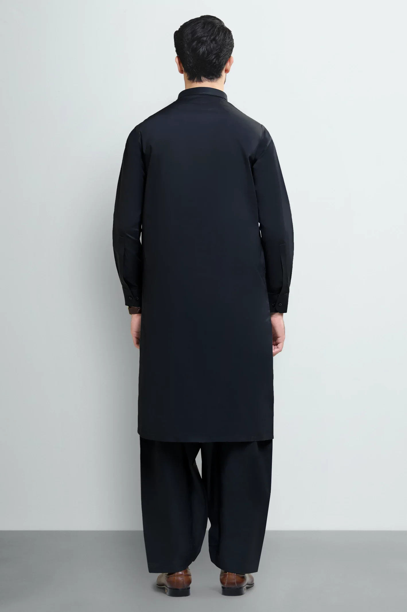 Black Cotton Shalwar Kameez - Image 3