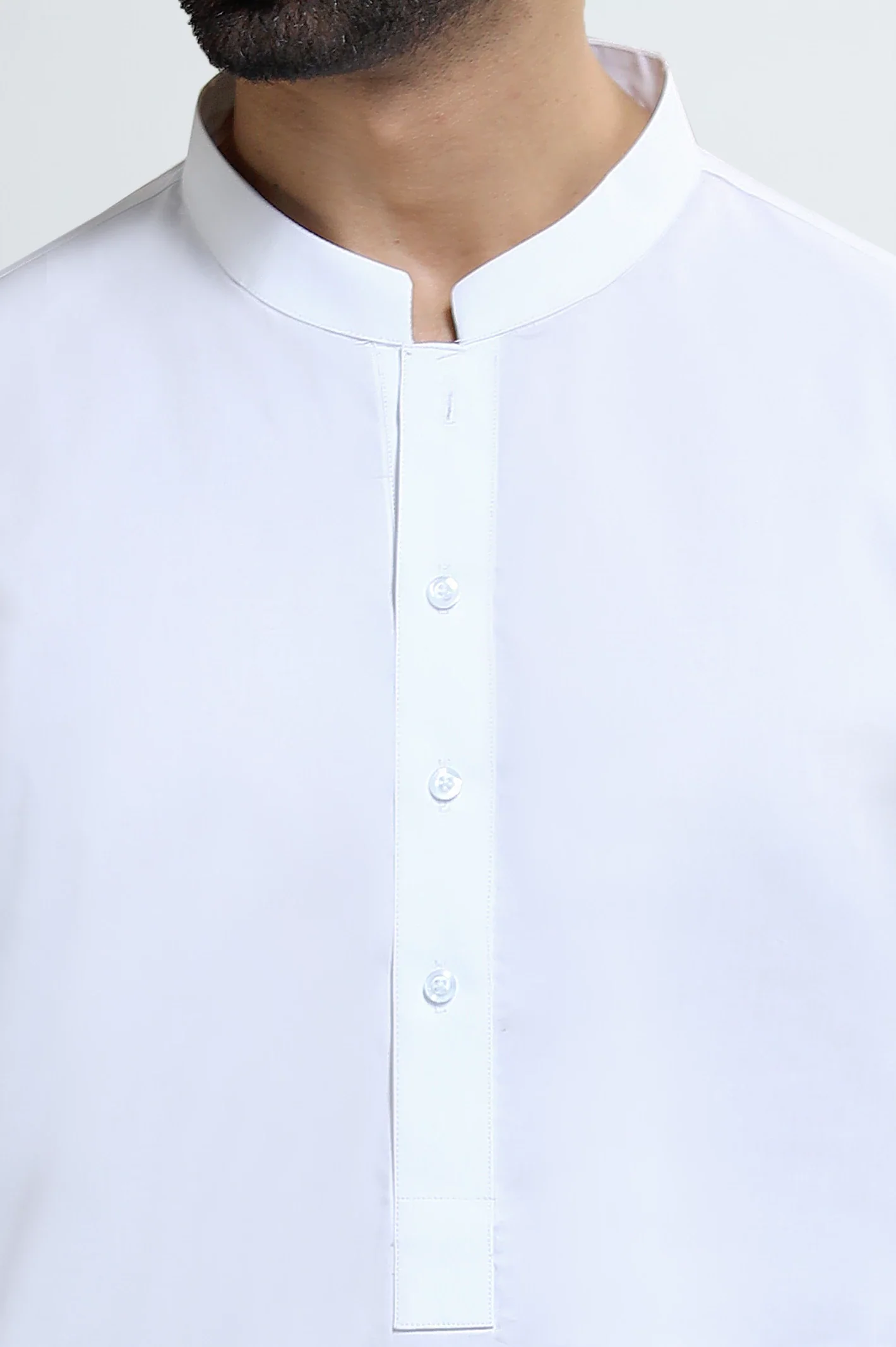 Off White Cotton Shalwar Kameez - Image 3