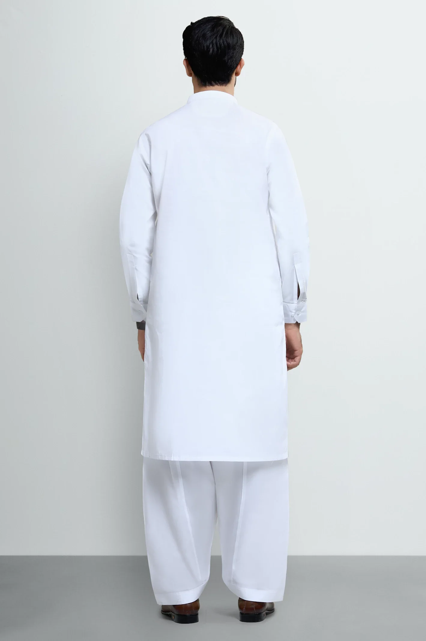 Off White Cotton Shalwar Kameez - Image 4