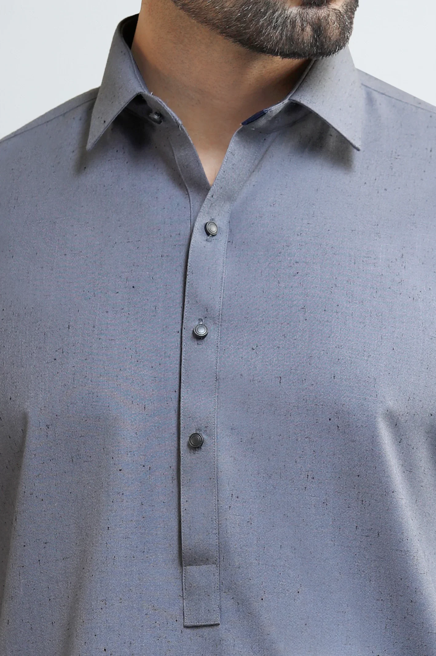 Grey Wash & Wear Shalwar Kameez - Image 3