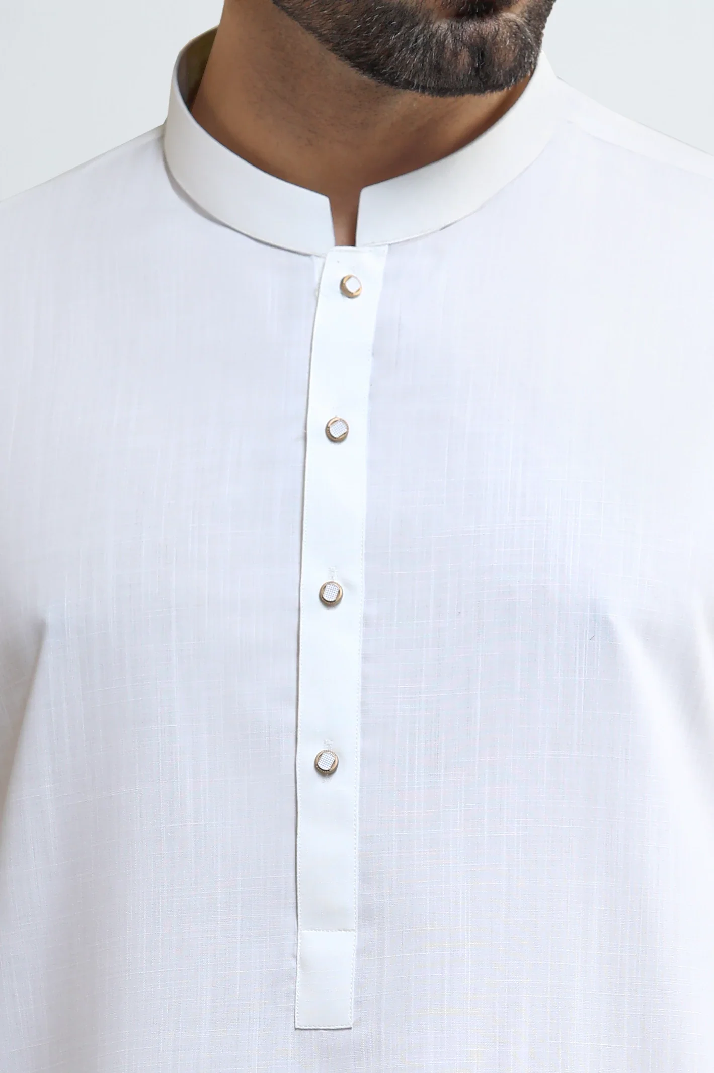 Off White Wash & Wear Shalwar Kameez - Image 3