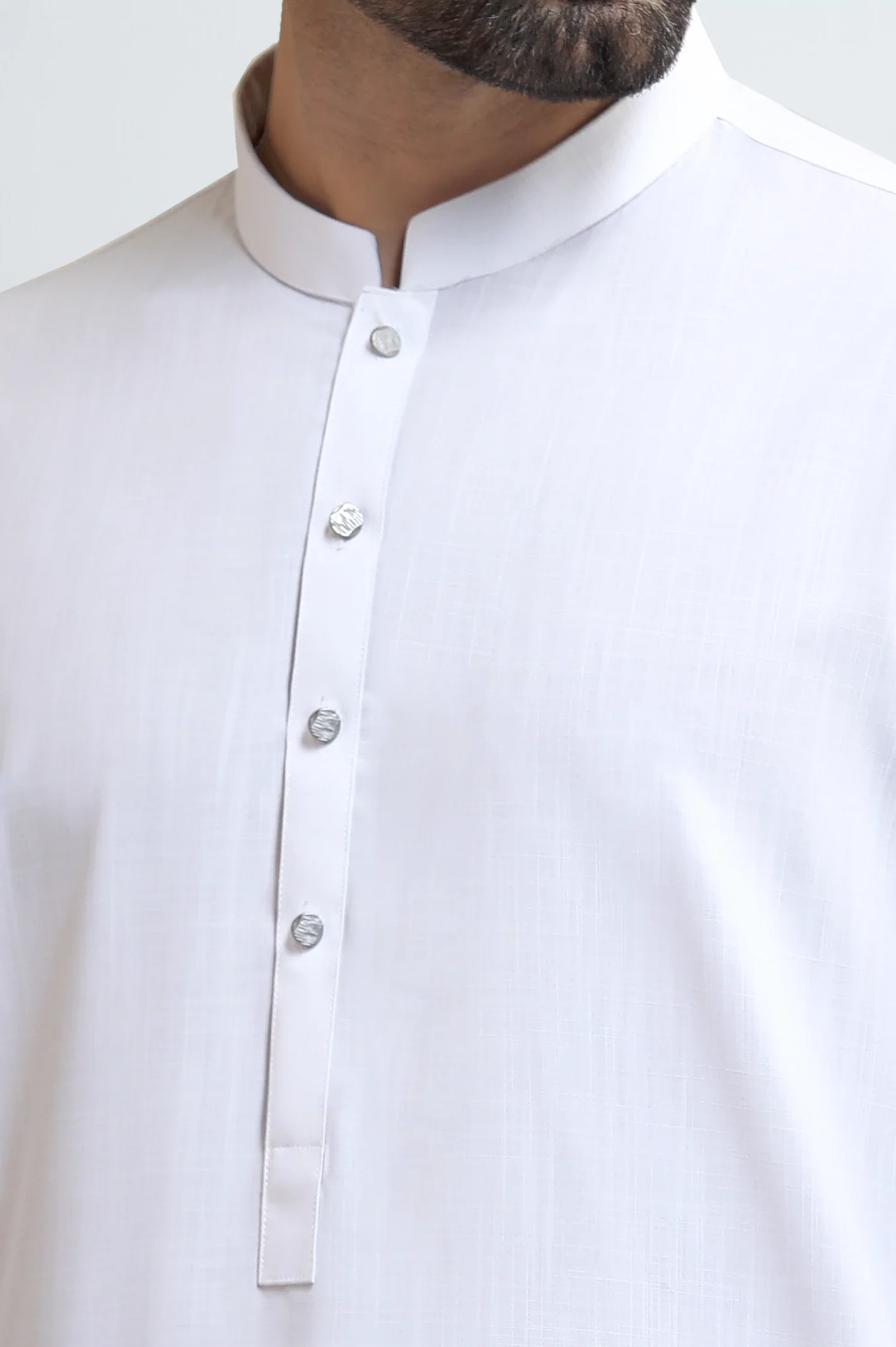 White Wash & Wear Shalwar Kameez - Image 3